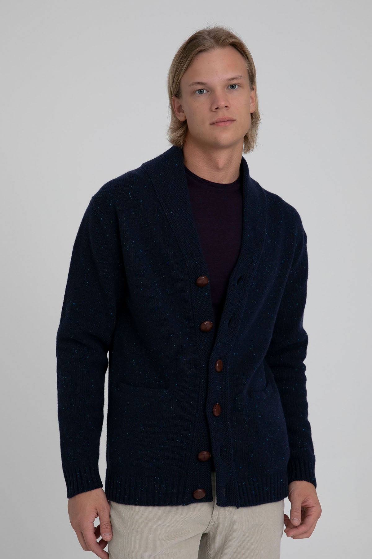 Manifattura Yuvarlak Yaka İnce Örgü Yün Triko-Libas Trendy Fashion Store