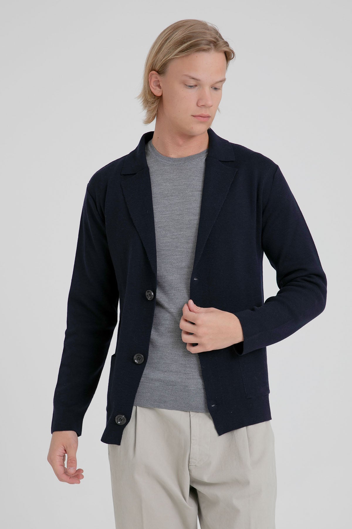 Manifattura Yün Örgü Triko Ceket-Libas Trendy Fashion Store