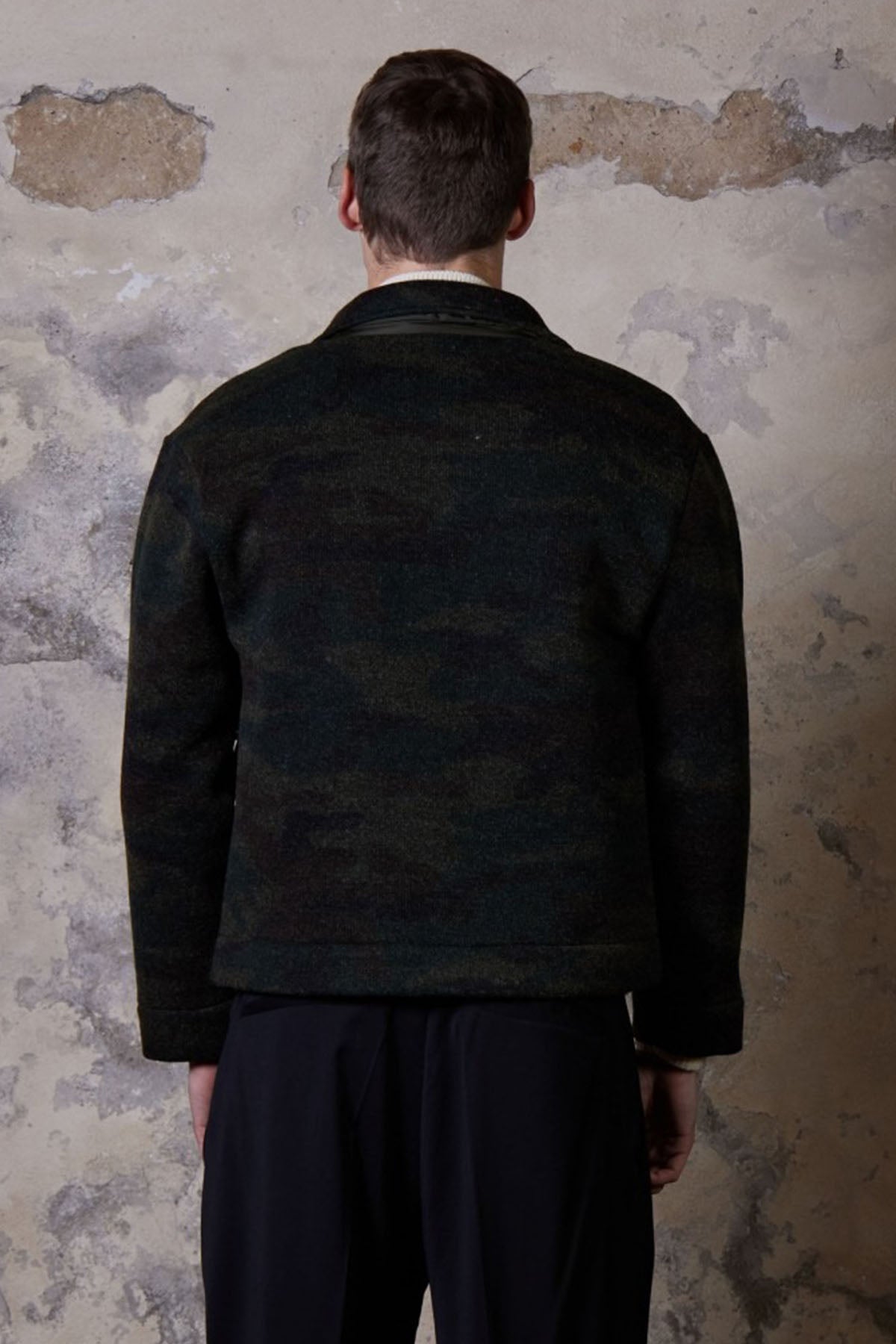 Manifattura Kamuflaj Desenli Yün Ceket-Libas Trendy Fashion Store