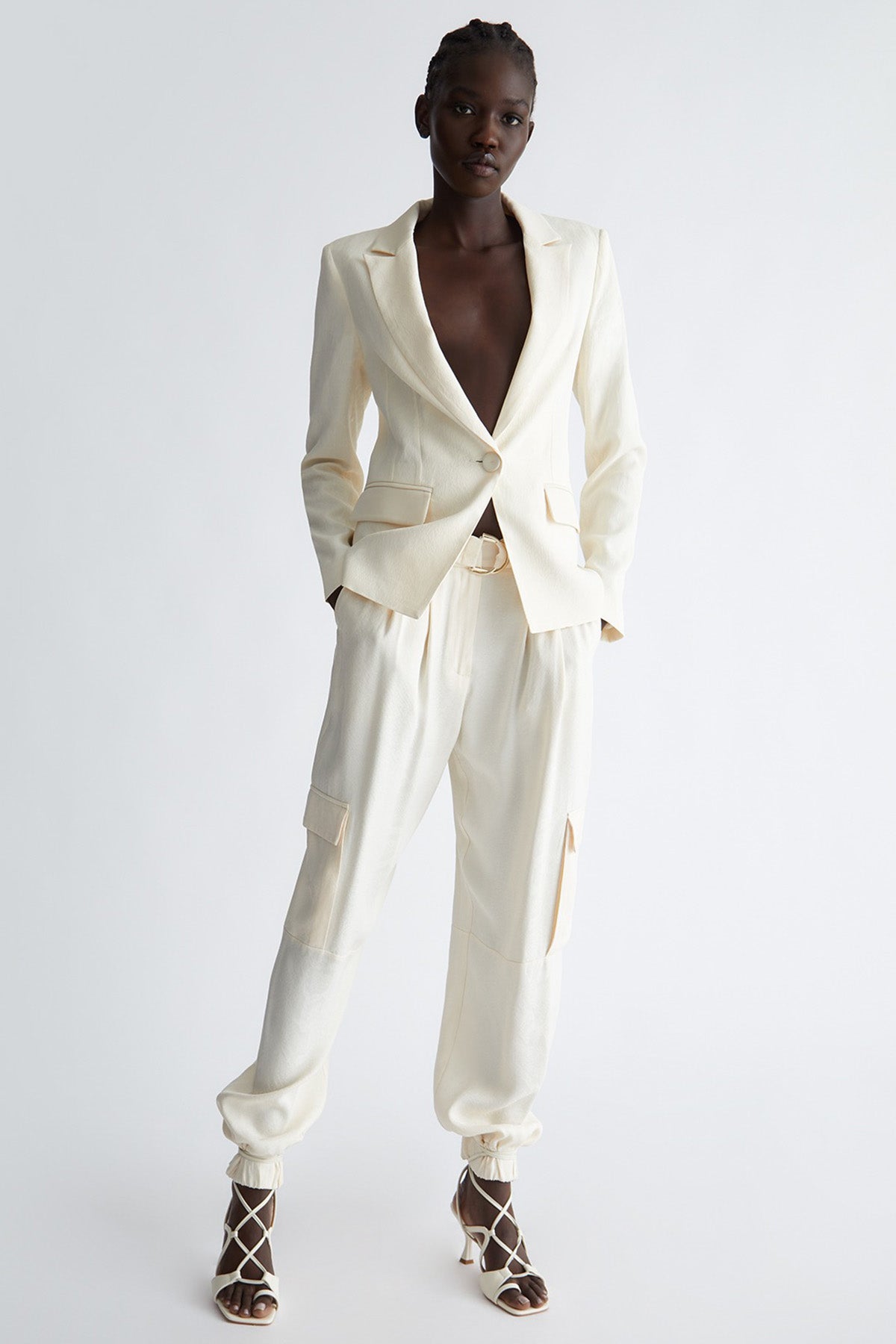 Liu Jo Yüksek Bel Kemerli Kargo Pantolon-Libas Trendy Fashion Store