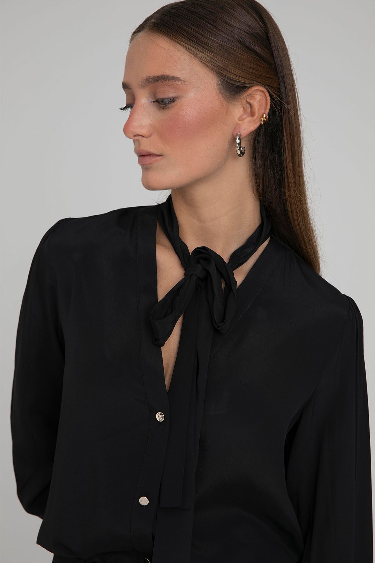 Liu Jo İpekli Fular Detaylı Gömlek-Libas Trendy Fashion Store