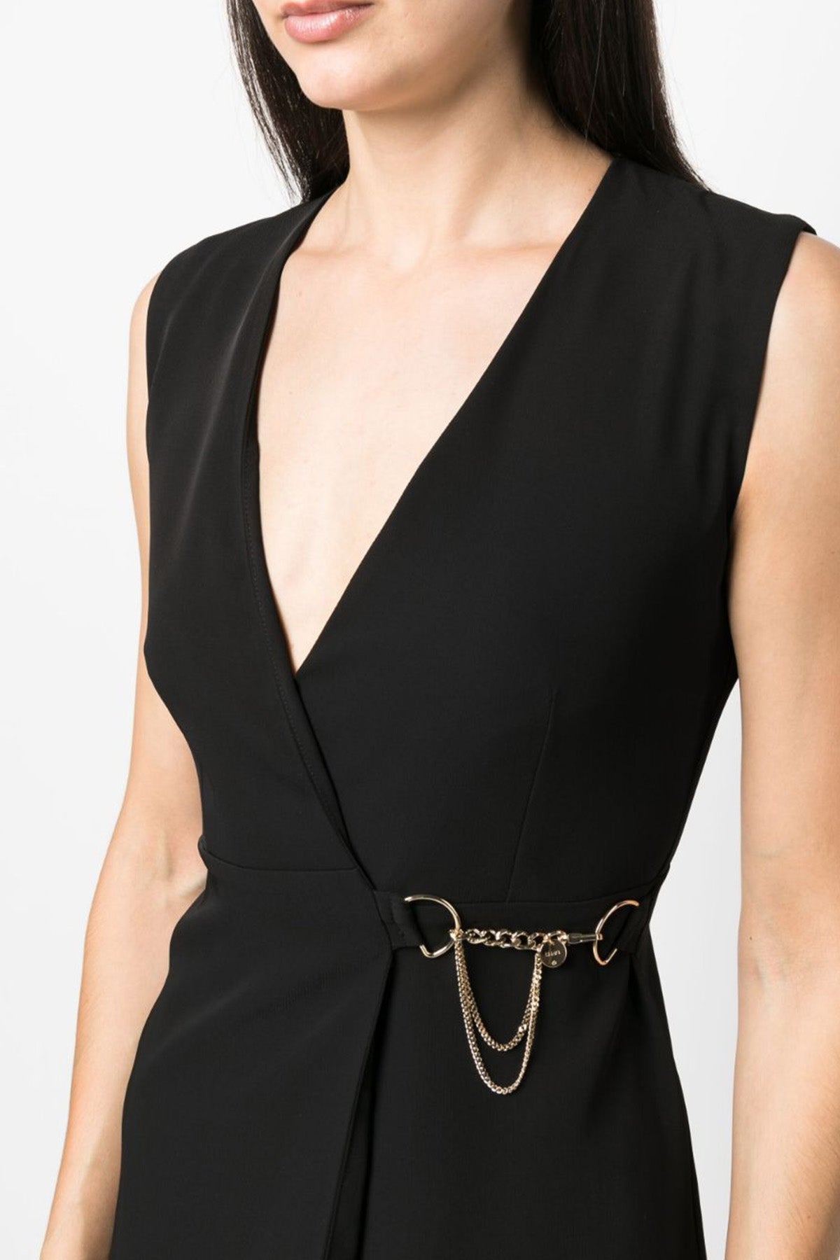 Liu Jo V Yaka Kruvaze Mini Elbise-Libas Trendy Fashion Store