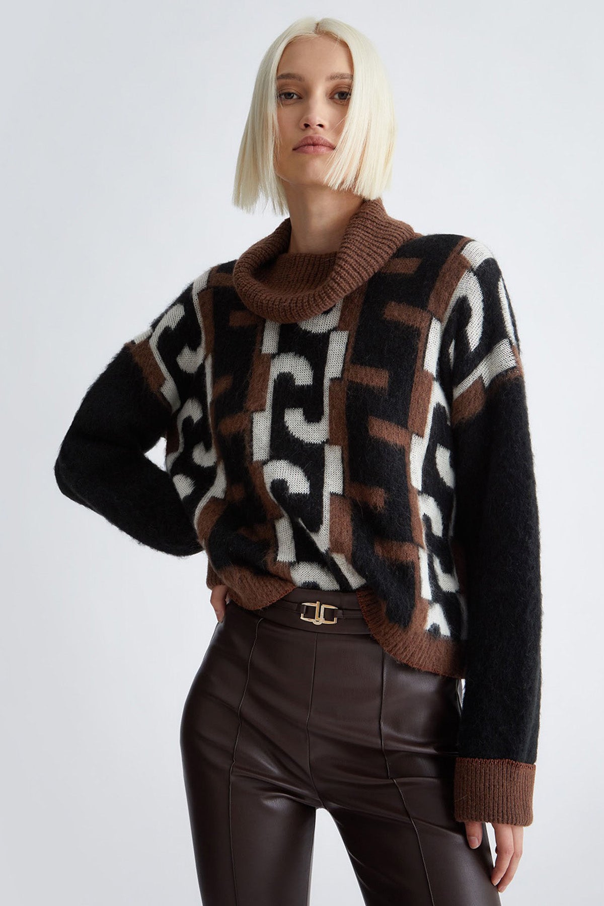 Liu Jo Logolu Balıkçı Yaka Yün Triko-Libas Trendy Fashion Store