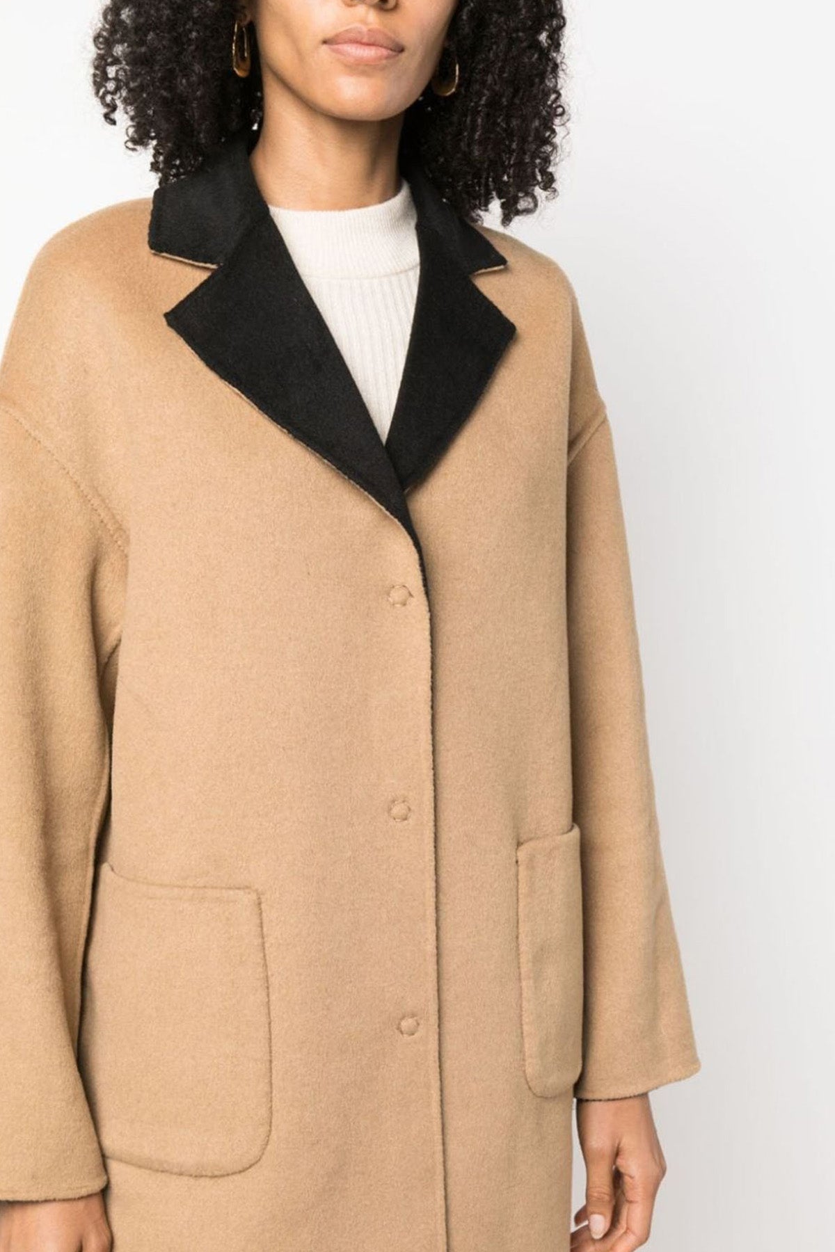 Liu Jo Geniş Kesim Çift Taraflı Yün Kaban-Libas Trendy Fashion Store