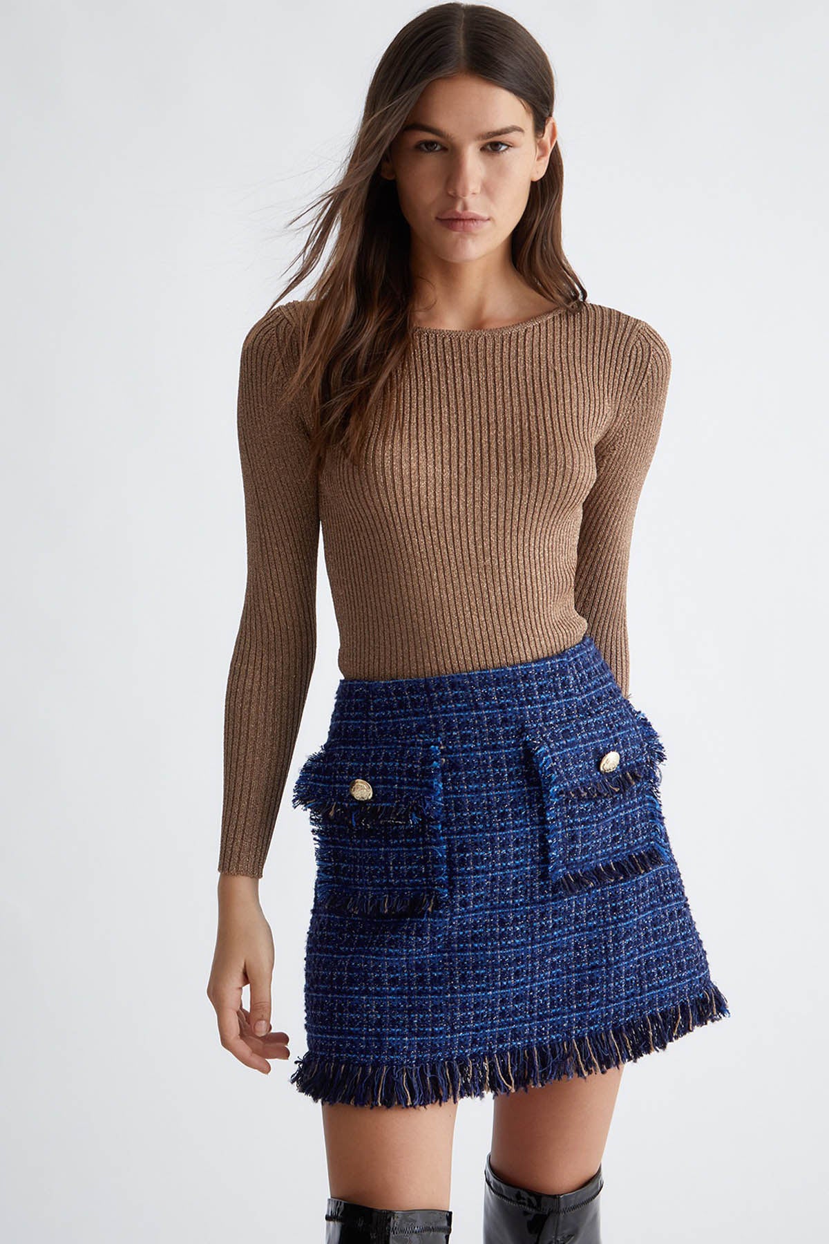 Liu Jo Sırt Dekolteli İnce Örgü Triko-Libas Trendy Fashion Store