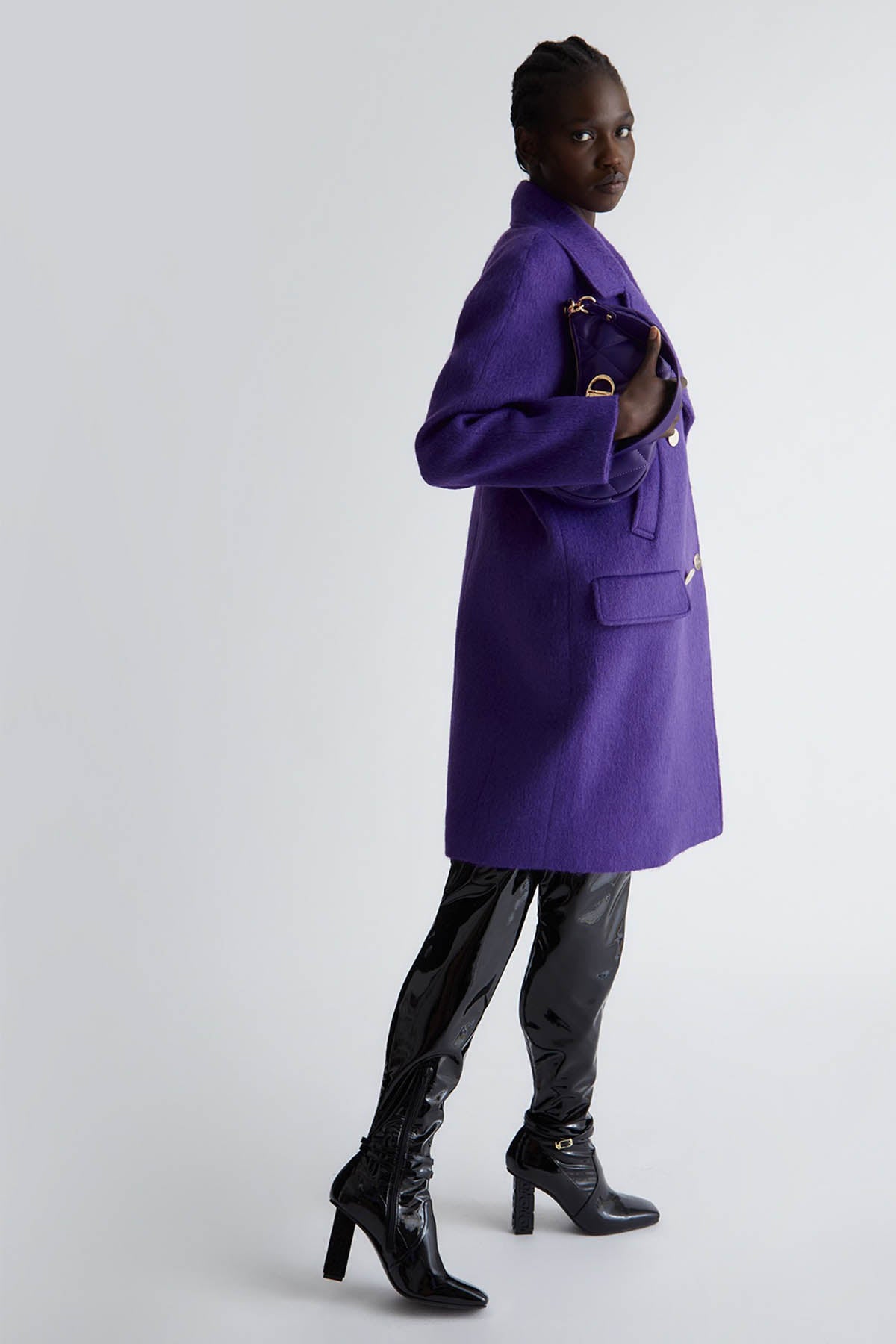 Liu Jo Kruvaze Cep Detaylı Yün Manto-Libas Trendy Fashion Store
