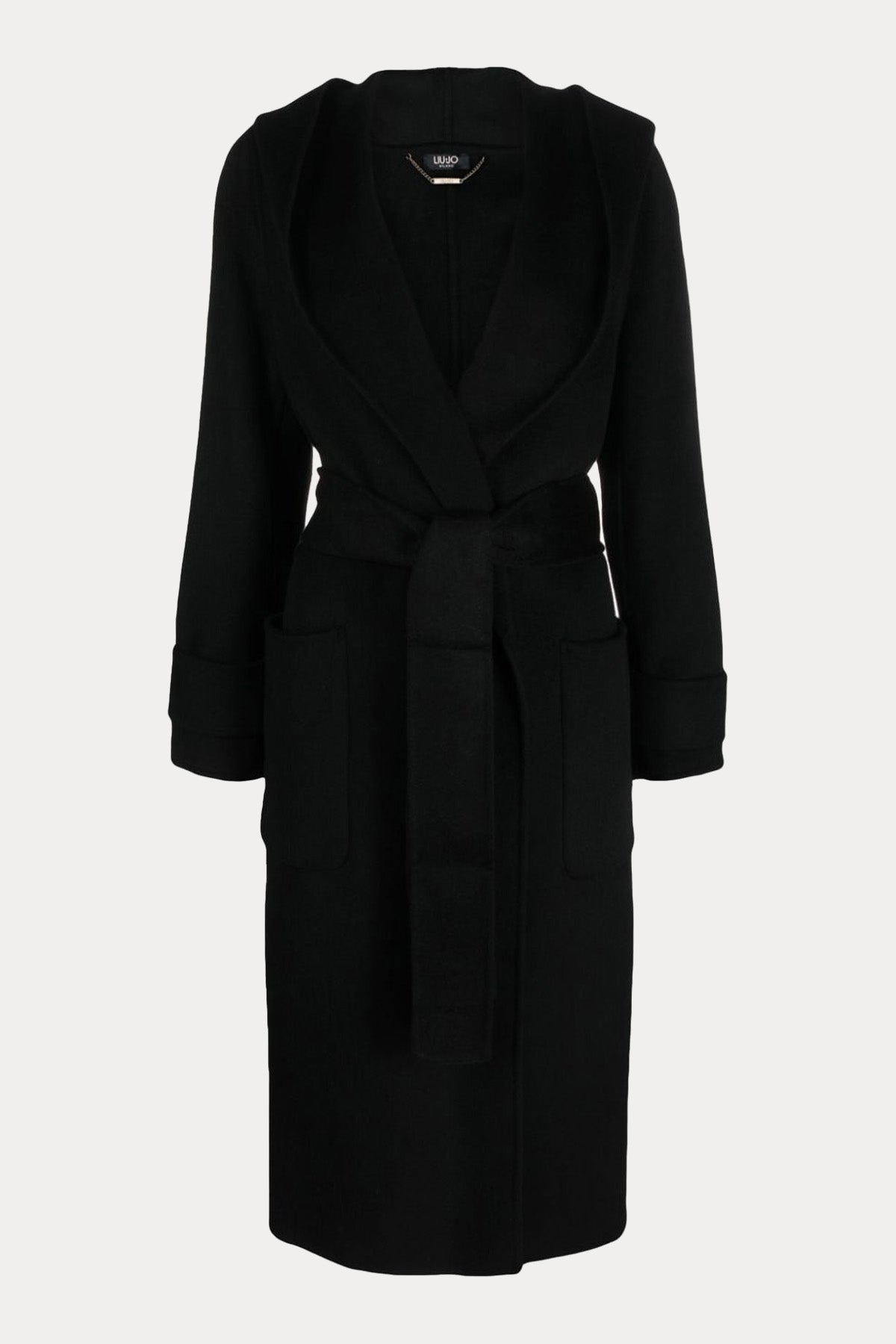 Liu Jo Kapüşonlu Yün Manto-Libas Trendy Fashion Store