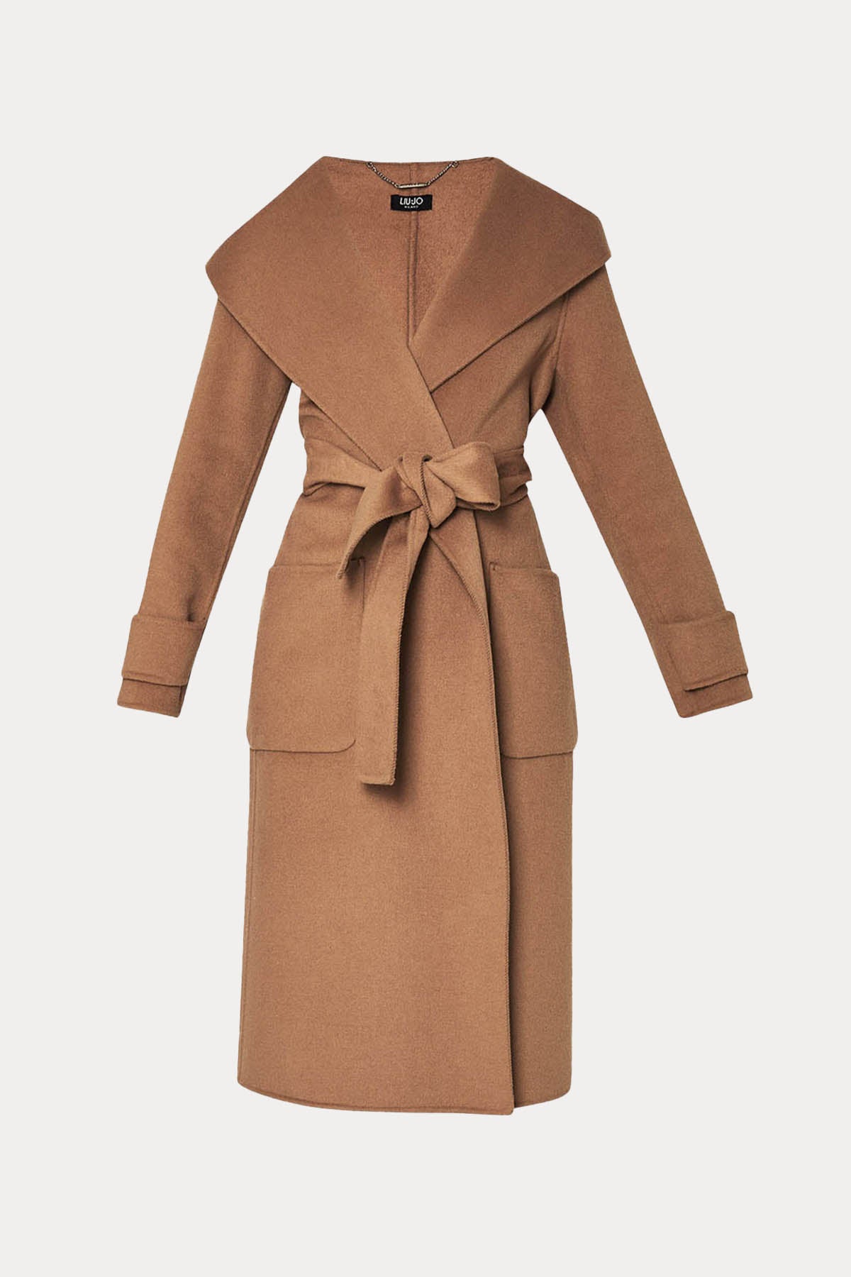 Liu Jo Cep Detaylı Kapüşonlu Kuşaklı Manto-Libas Trendy Fashion Store