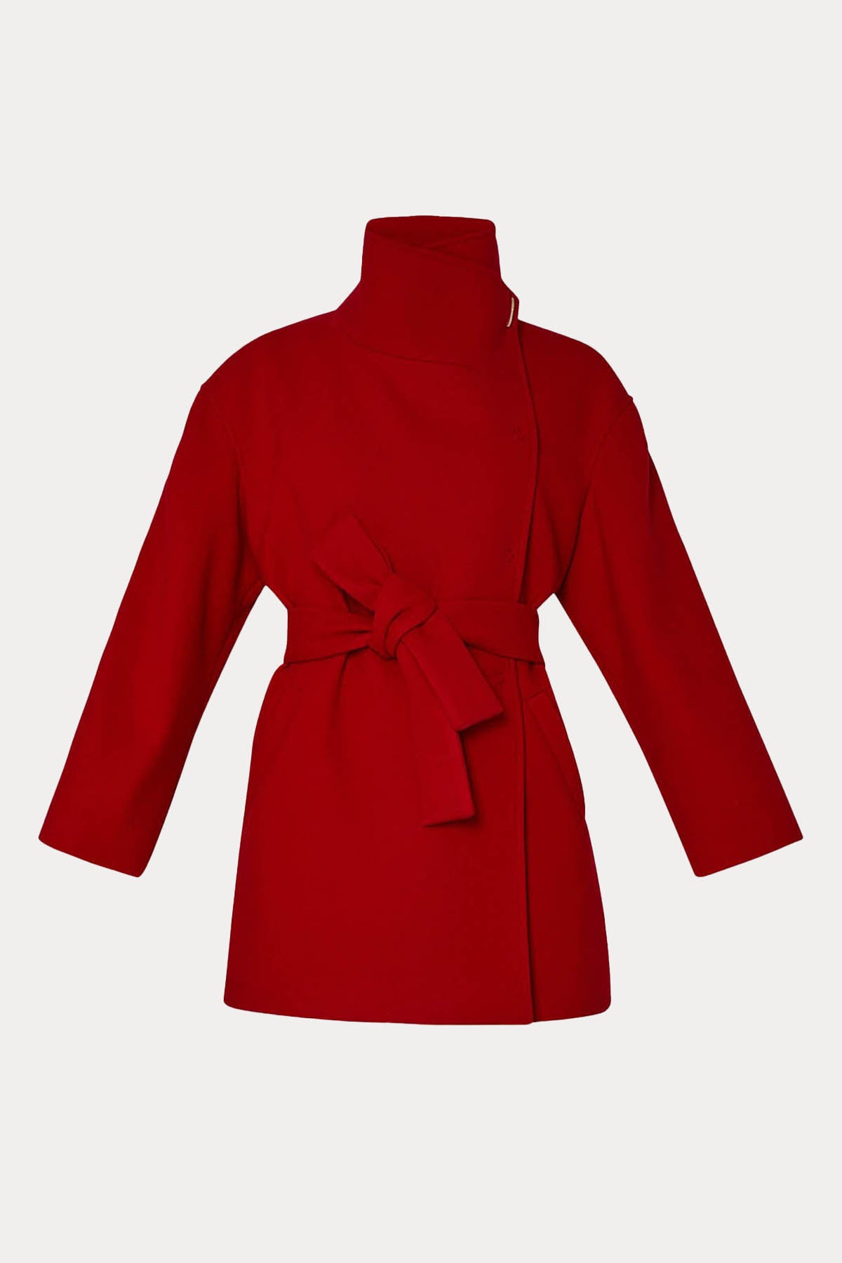 Liu Jo Geniş Kesim Kuşaklı Dik Yaka Kaban-Libas Trendy Fashion Store