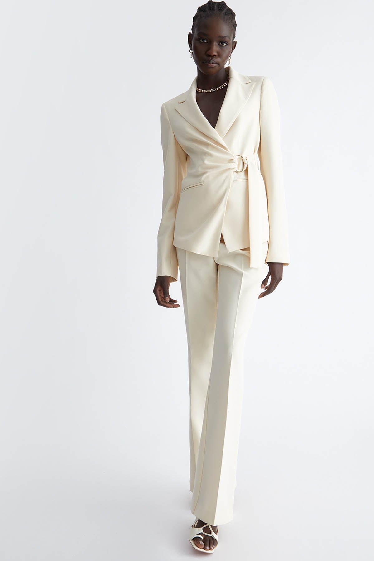 Liu Jo Kruvaze Kemerli Blazer Ceket CF3137 T2200 20304