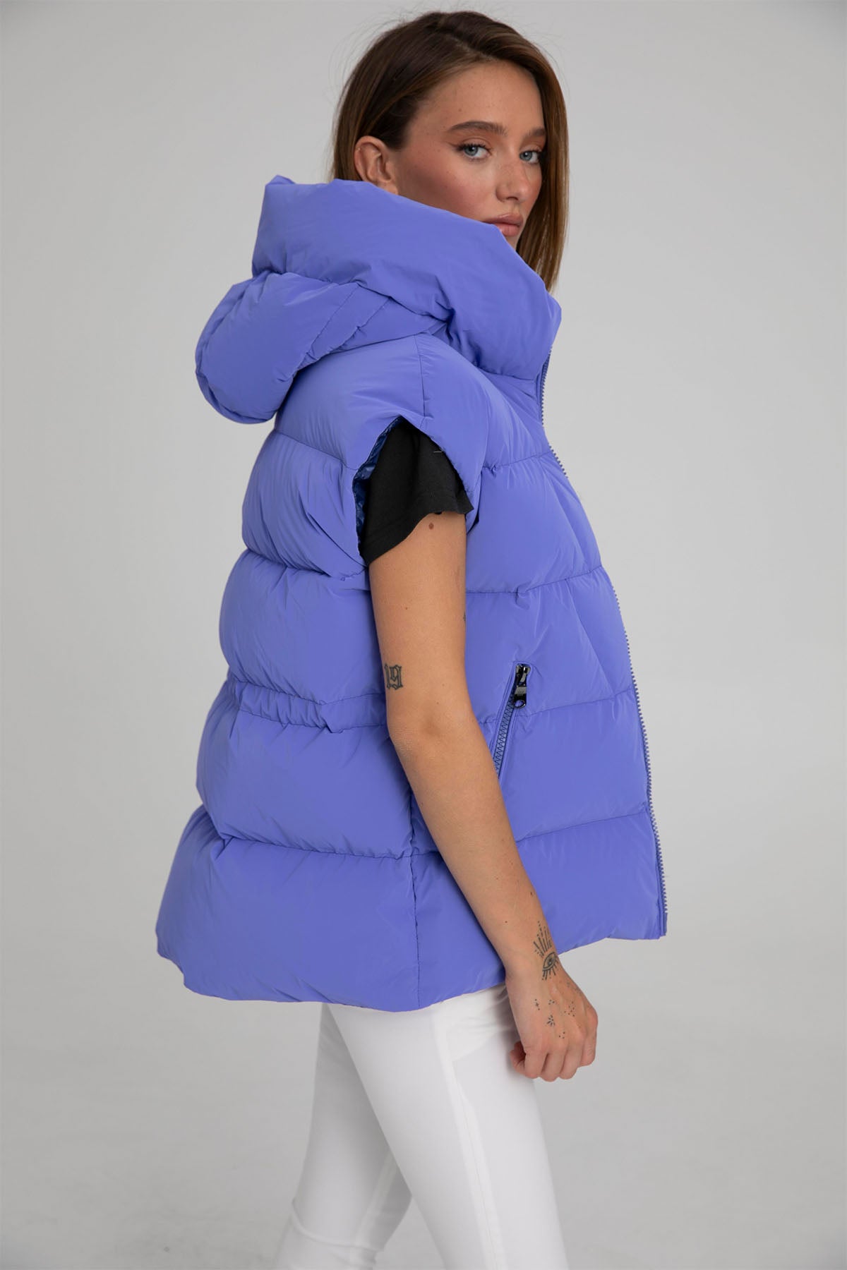 Hetrego Nimah Kapüşonlu Puffer Yelek-Libas Trendy Fashion Store