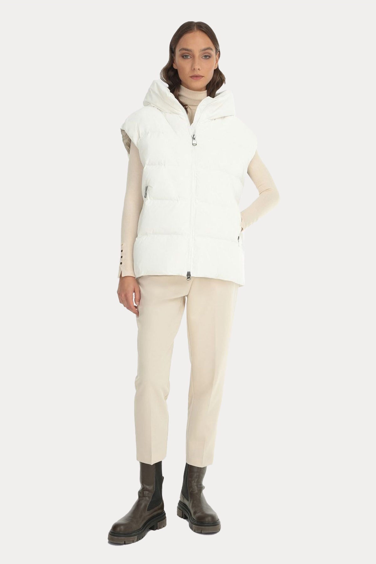 Hetrego Nimah Kapüşonlu Puffer Yelek-Libas Trendy Fashion Store