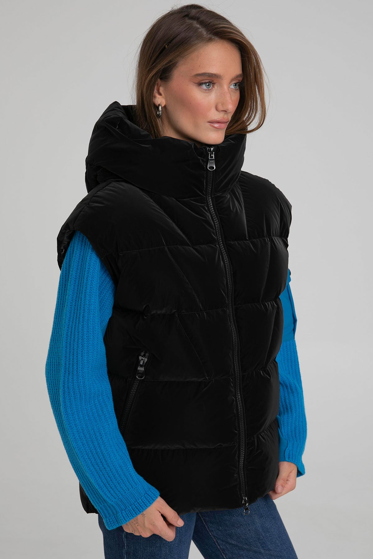 Hetrego Nimah Kapüşonlu Puffer Yelek-Libas Trendy Fashion Store