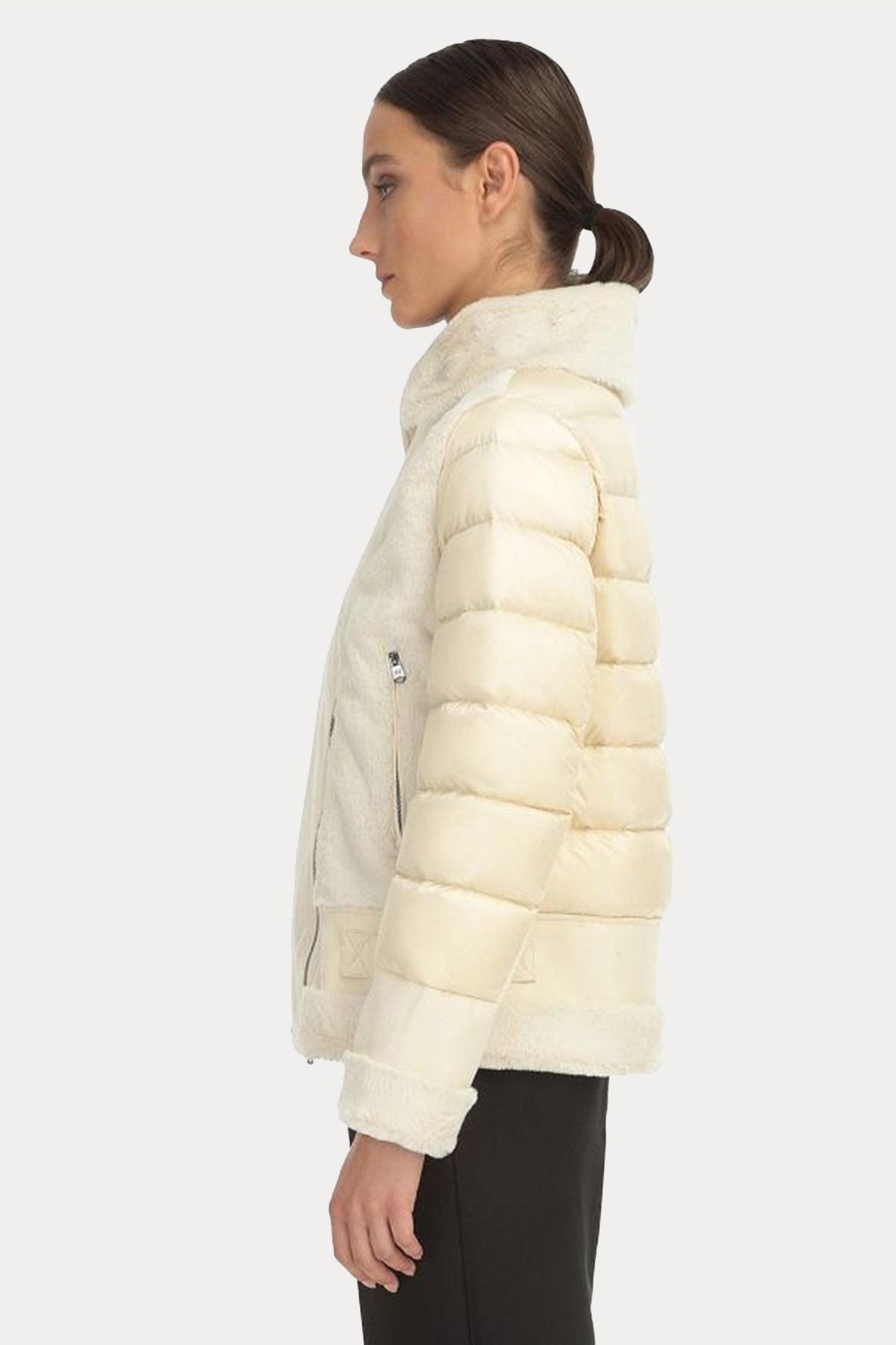 Hetrego Willa Süet Detaylı Puffer Mont-Libas Trendy Fashion Store