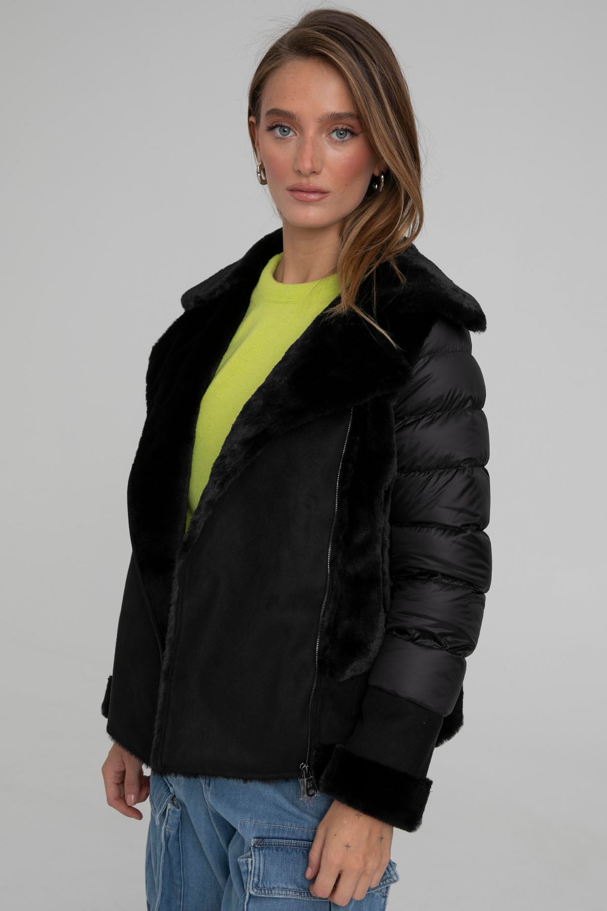 Hetrego Willa Süet Detaylı Puffer Mont-Libas Trendy Fashion Store