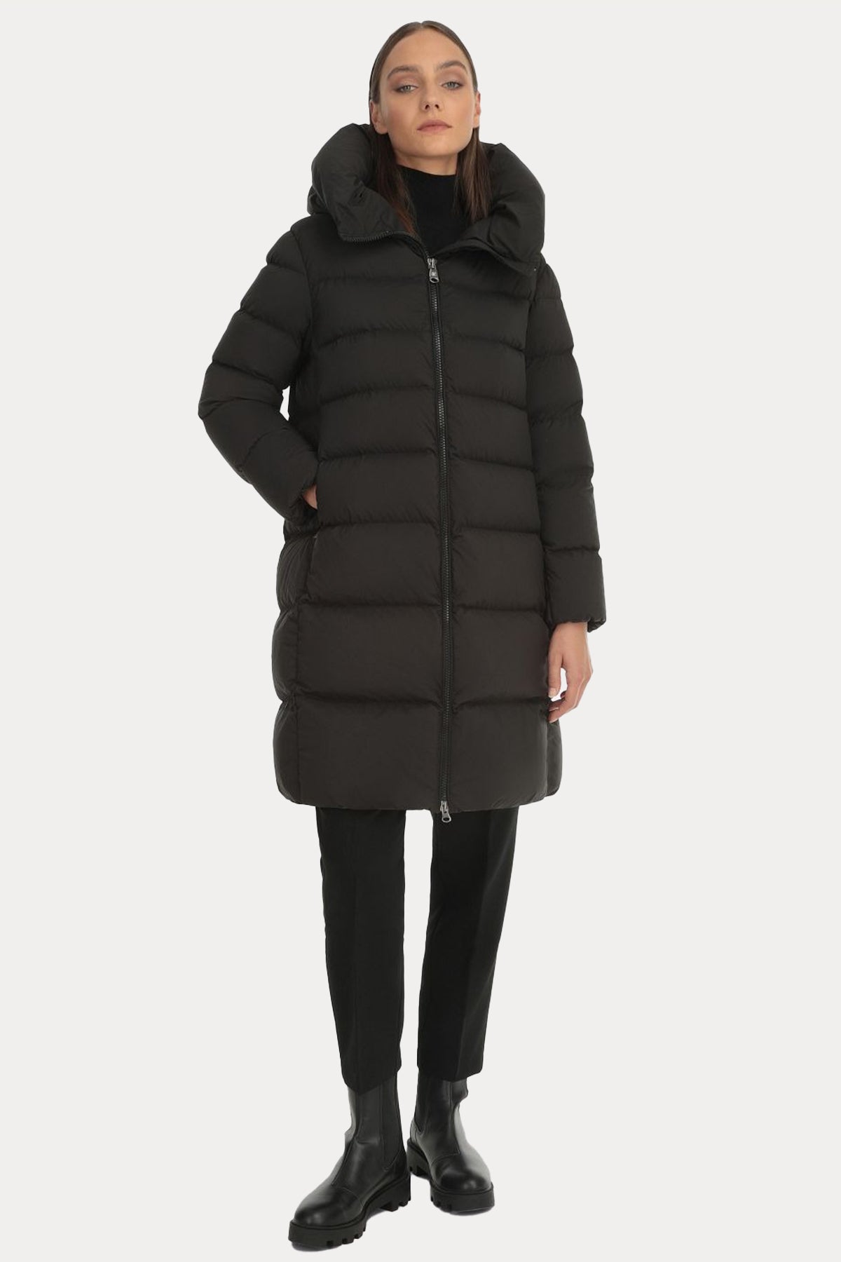 Hetrego Lena Kapüşonlu Puffer Uzun Mont-Libas Trendy Fashion Store