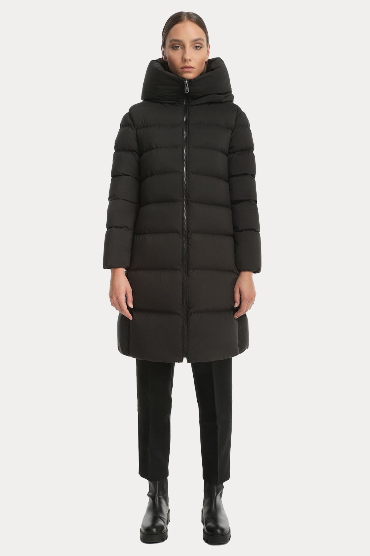 Hetrego Lena Kapüşonlu Puffer Uzun Mont-Libas Trendy Fashion Store