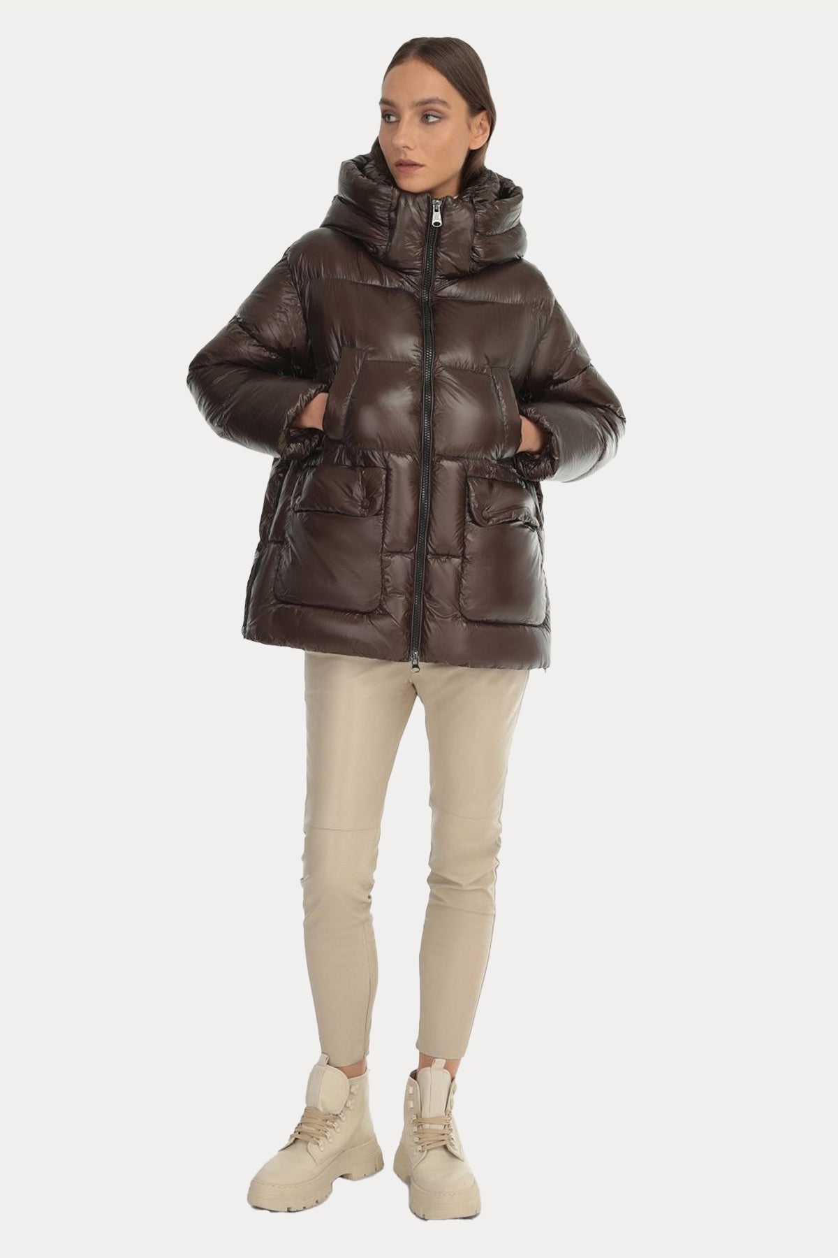 Hetrego Imogen Geniş Kesim Kapüşonlu Puffer Mont-Libas Trendy Fashion Store