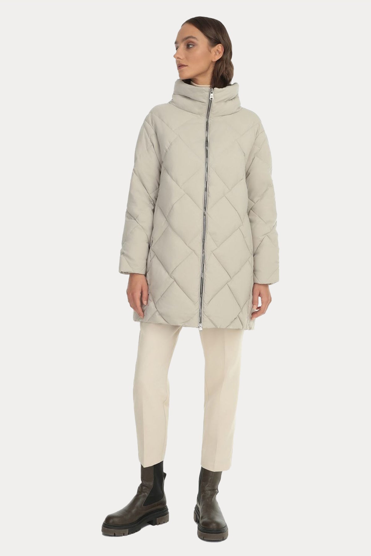 Hetrego Marisole Kürklü Kapüşonlu Puffer Kaban-Libas Trendy Fashion Store