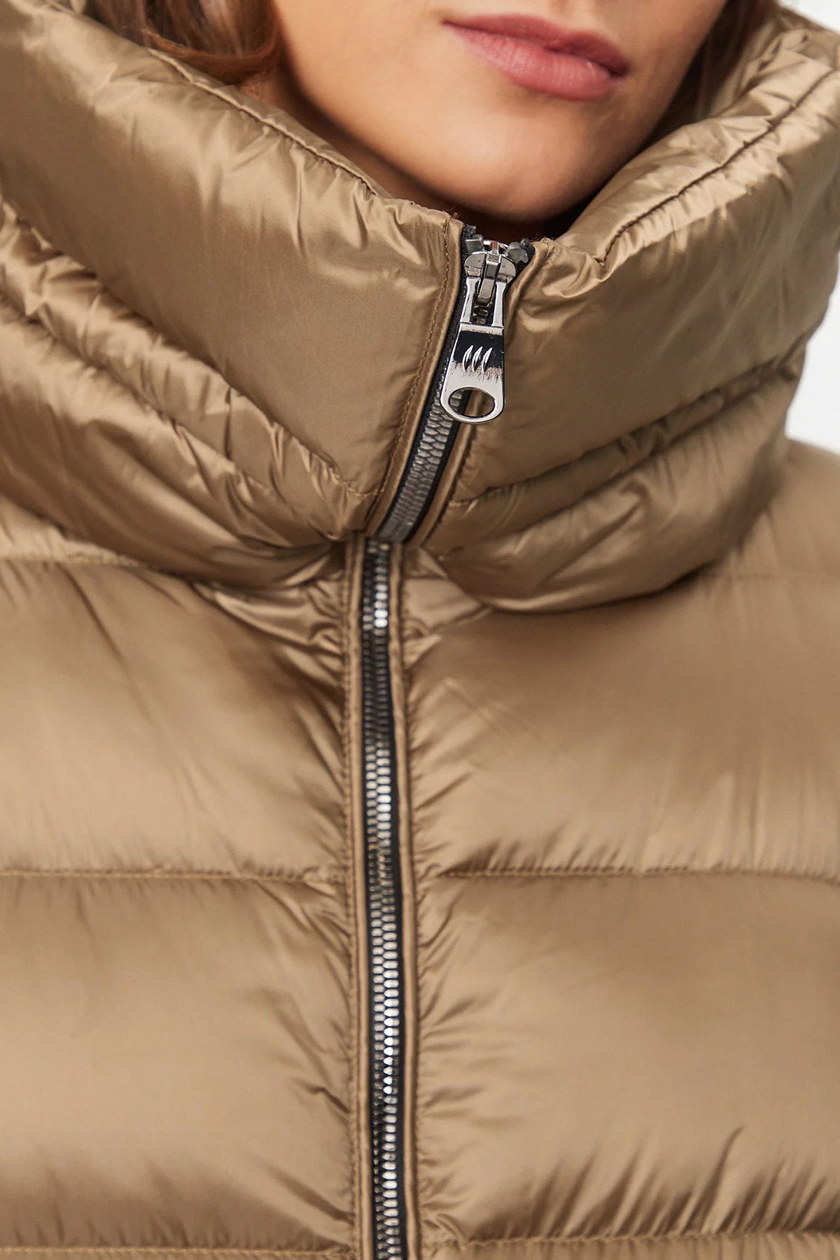 Hetrego Sena Yakası Kürklü Puffer Mont-Libas Trendy Fashion Store