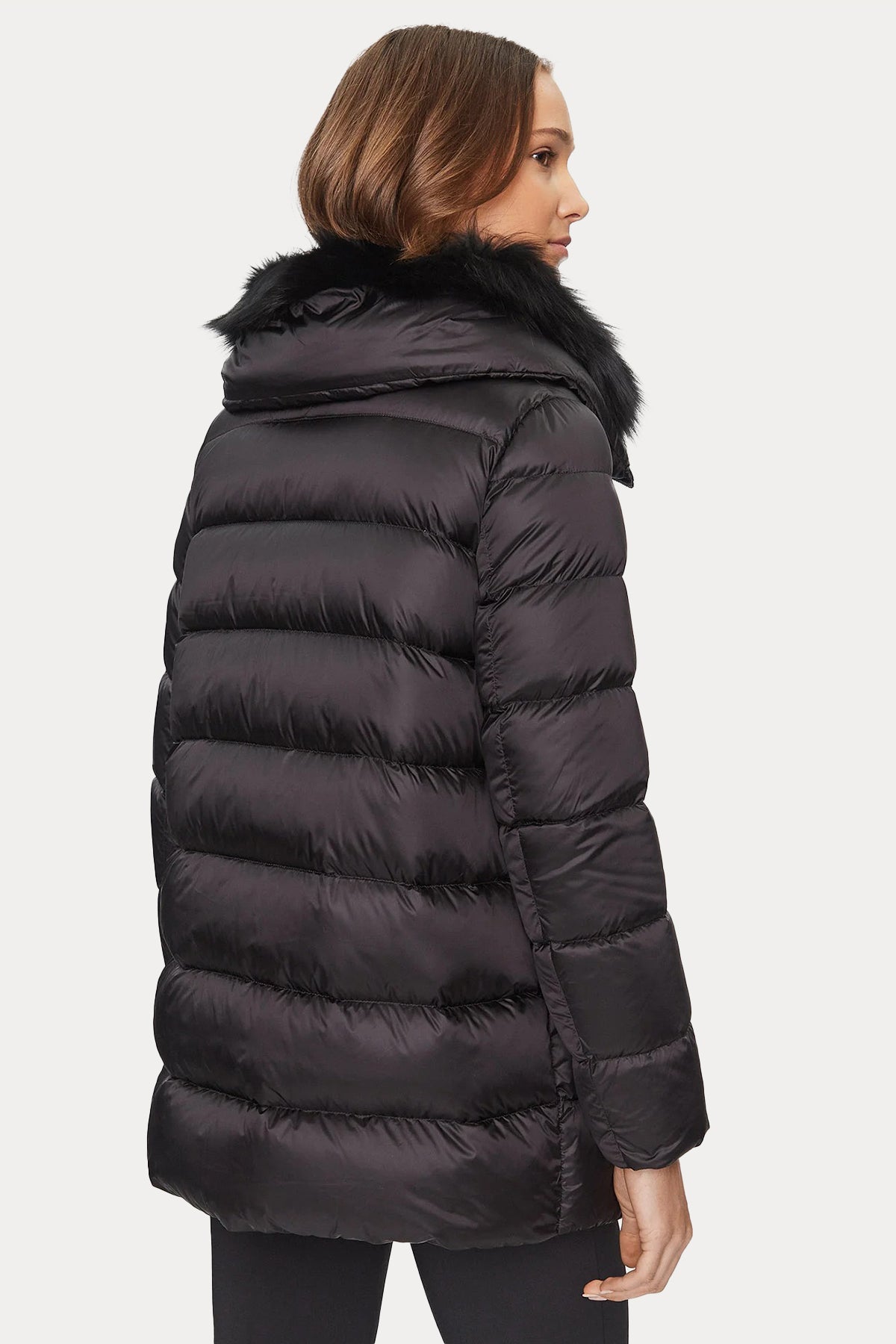 Hetrego Sena Yakası Kürklü Puffer Mont-Libas Trendy Fashion Store