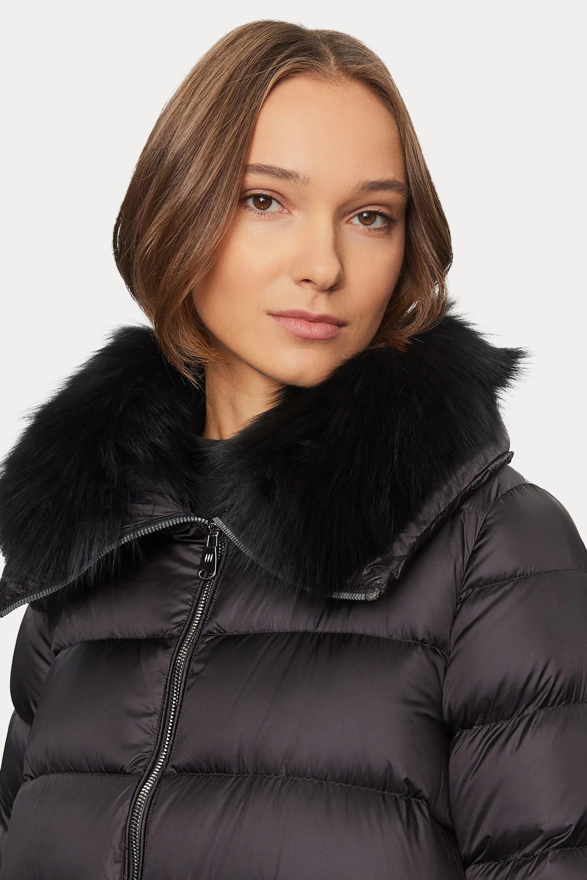 Hetrego Sena Yakası Kürklü Puffer Mont-Libas Trendy Fashion Store