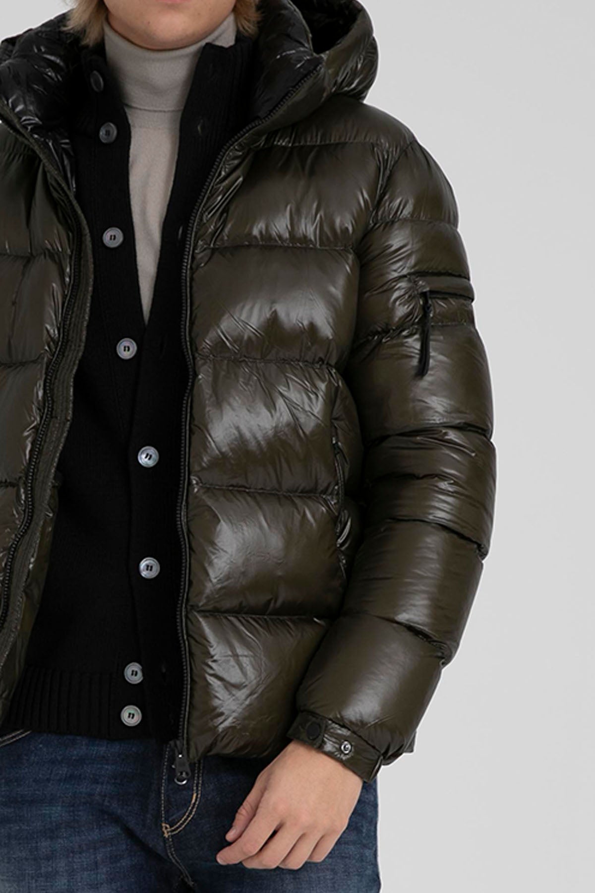 Hetrego Scott Kapüşonlu Parlak Puffer Mont-Libas Trendy Fashion Store