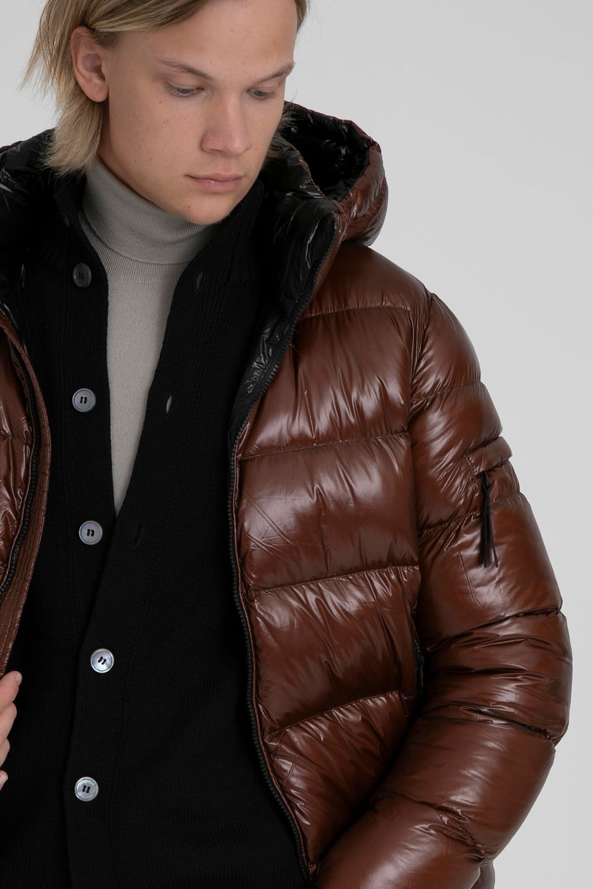 Hetrego Scott Kapüşonlu Parlak Puffer Mont-Libas Trendy Fashion Store