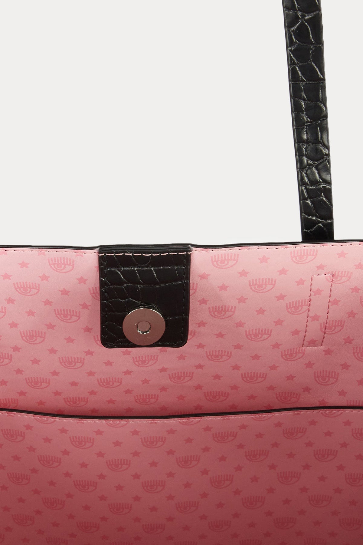 Chiara Ferragni Krokodil Desenli Göz Logolu Shopping Bag Çanta-Libas Trendy Fashion Store