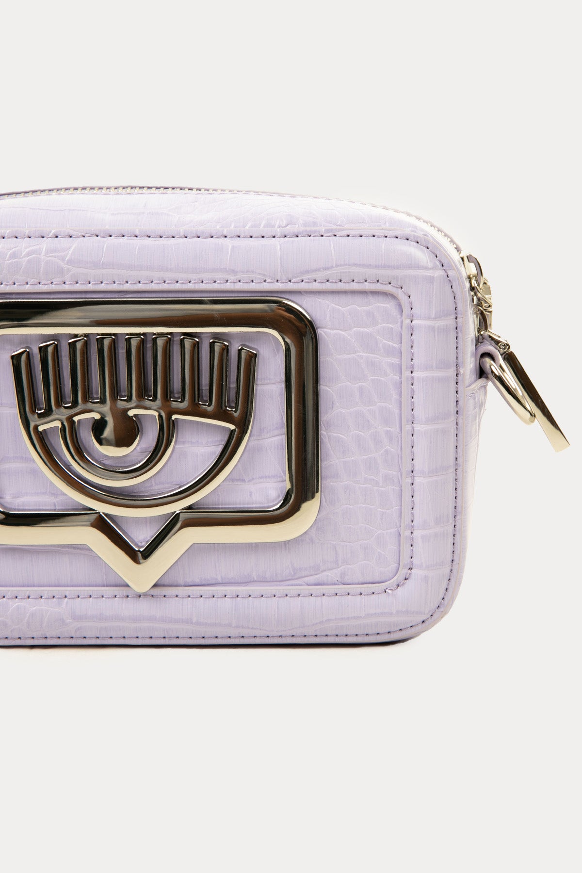 Chiara Ferragni Krokodil Desenli Göz Logolu Omuz Çantası-Libas Trendy Fashion Store