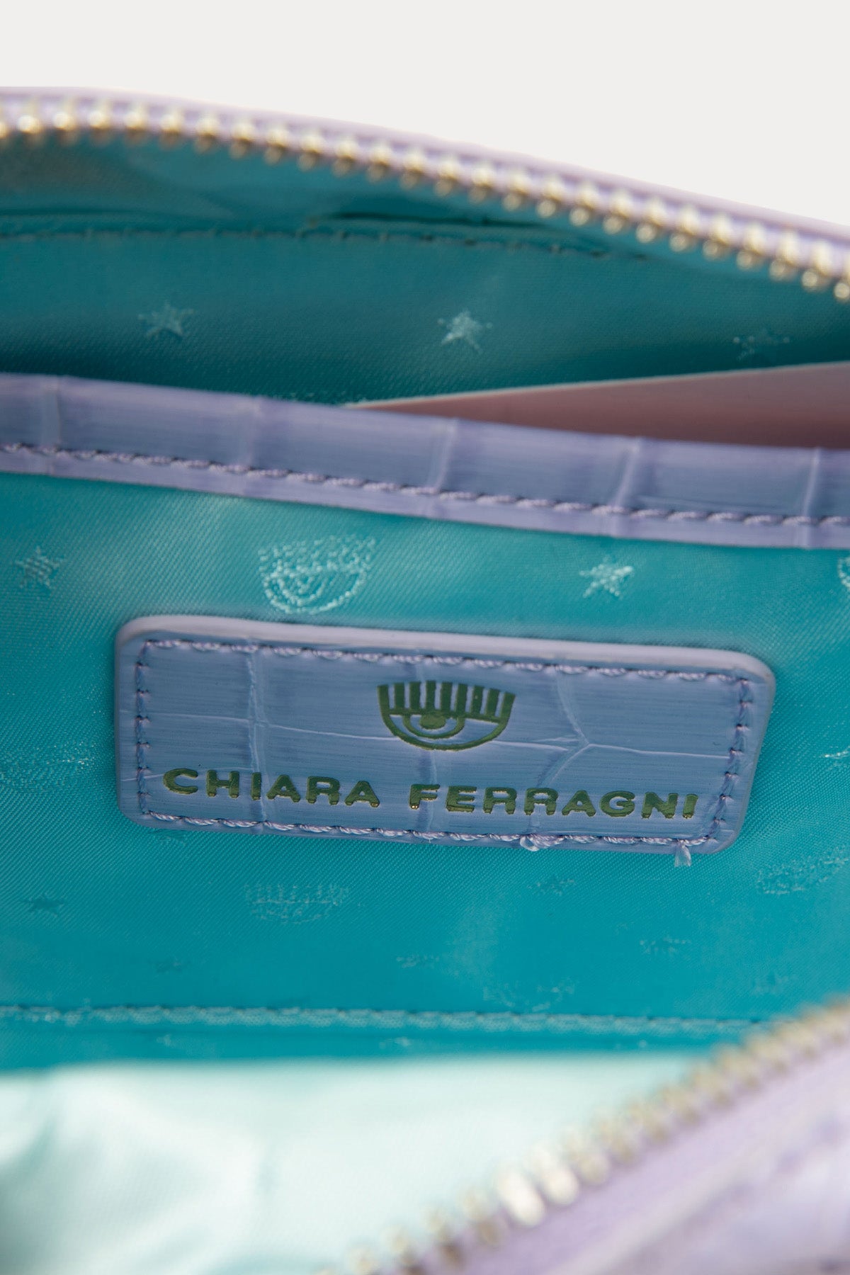 Chiara Ferragni Krokodil Desenli Göz Logolu Omuz Çantası-Libas Trendy Fashion Store