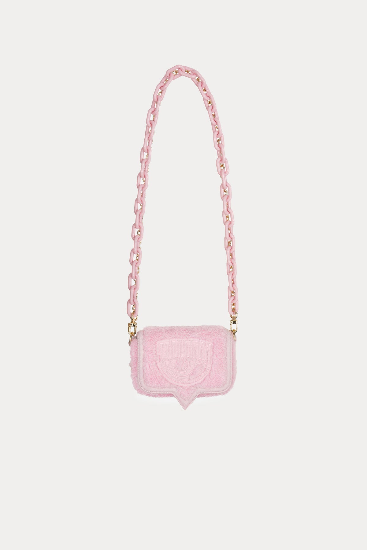 Chiara Ferragni Göz Logolu Peluş Omuz Çantası-Libas Trendy Fashion Store