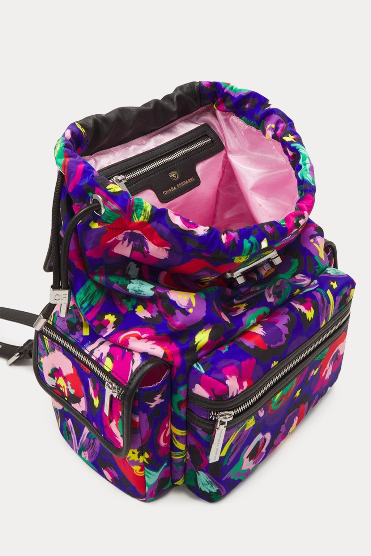 Chiara Ferragni Renkli Desenli Göz Logolu Sırt Çantası-Libas Trendy Fashion Store