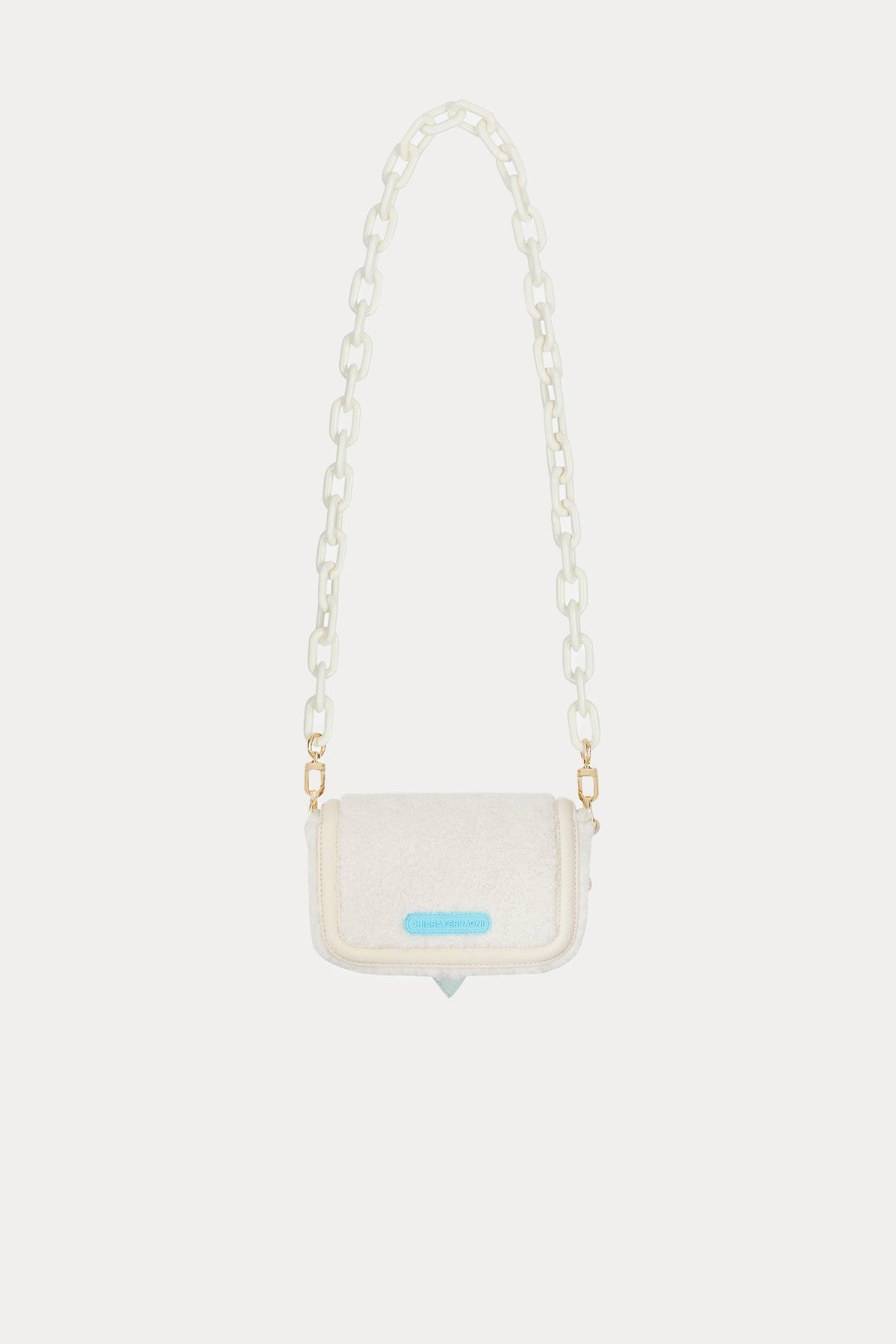 Chiara Ferragni Göz Logolu Peluş Omuz Çantası-Libas Trendy Fashion Store