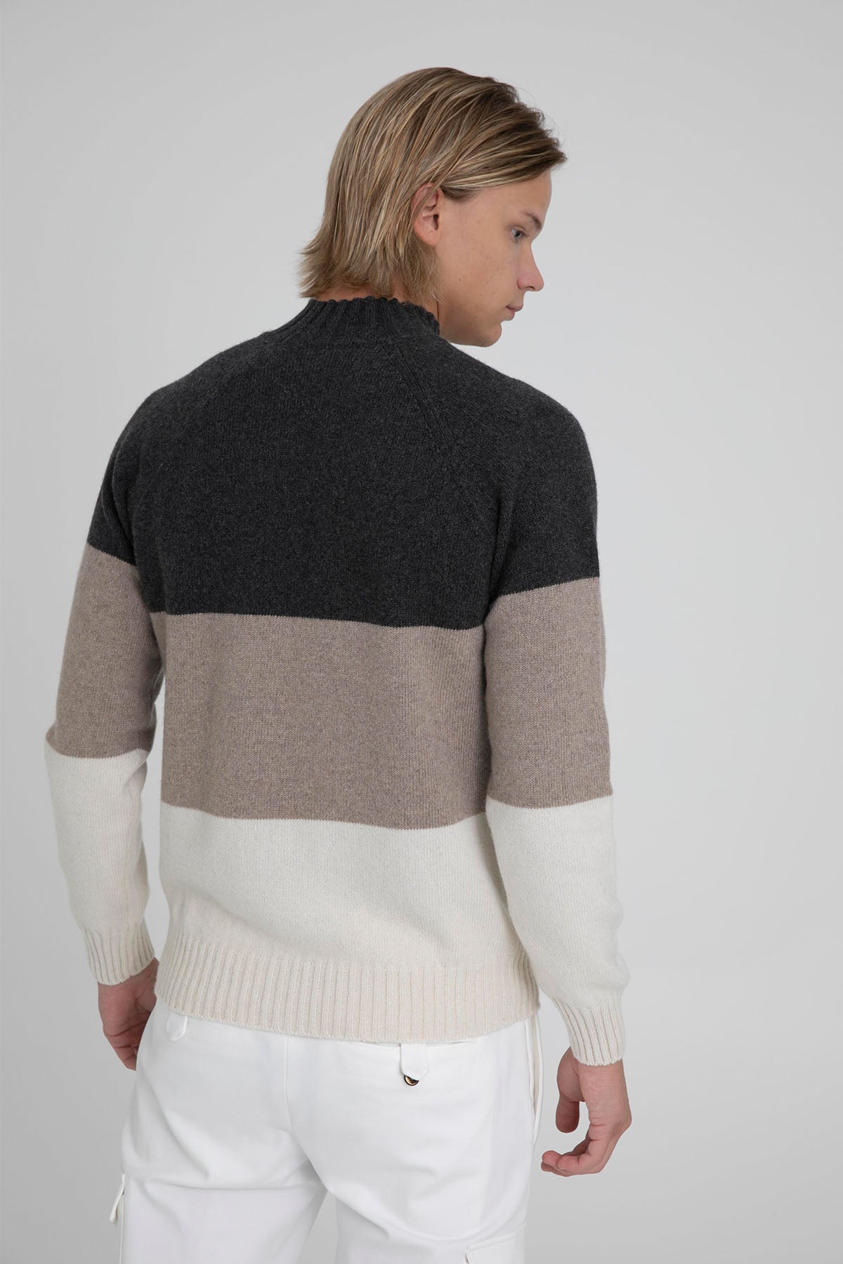 Gran Sasso Dik Yaka Yünlü Örgü Kaşmir Triko-Libas Trendy Fashion Store