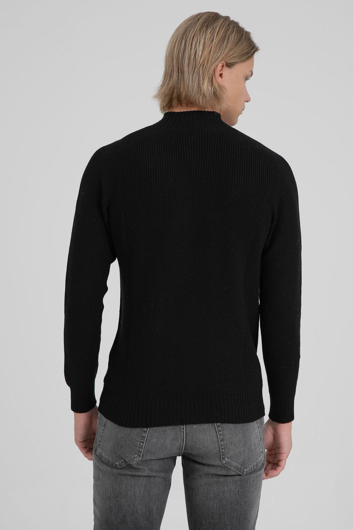 Gran Sasso Dik Yaka Örgü Yün Triko-Libas Trendy Fashion Store