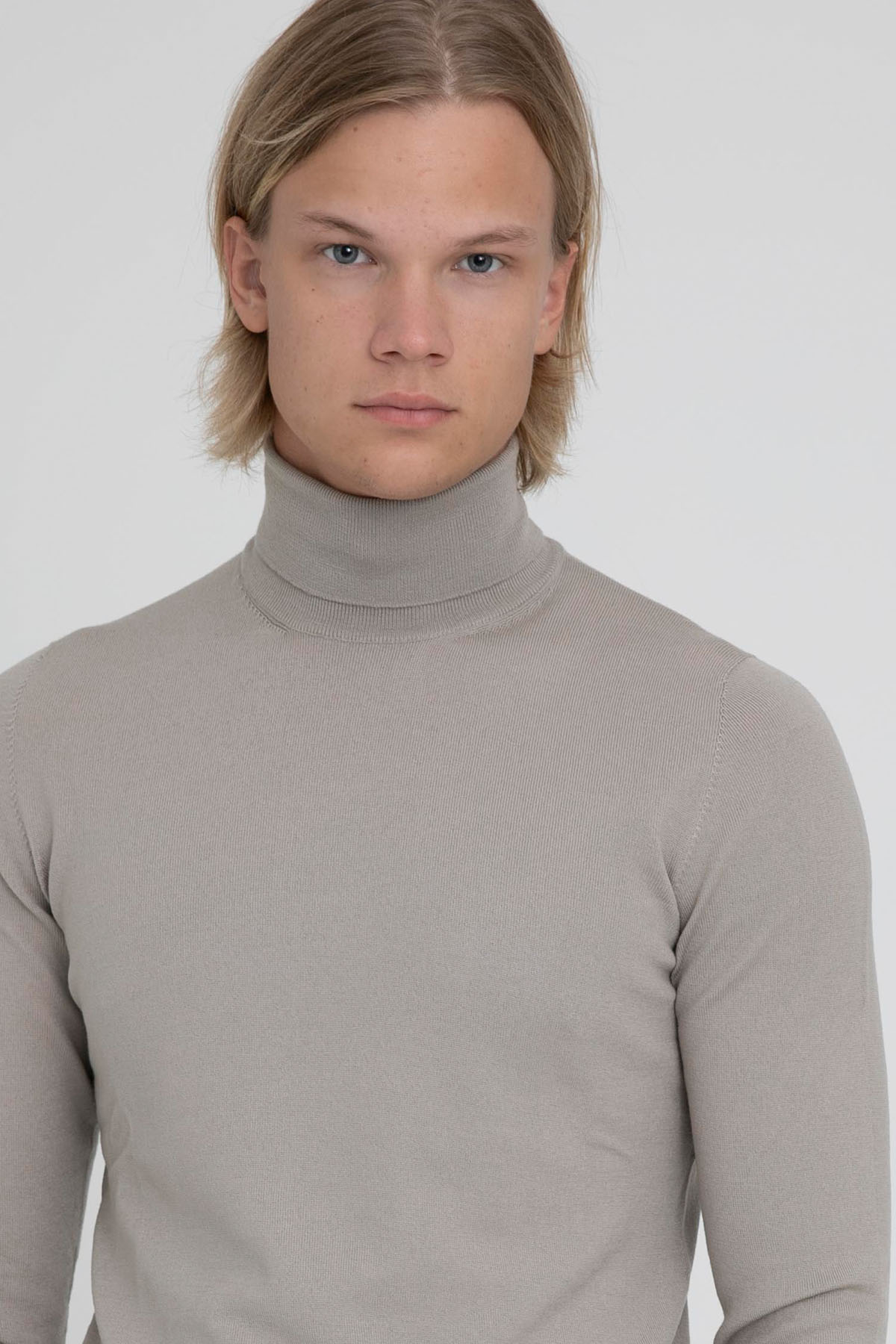 Gran Sasso İnce Örgü Balıkçı Yaka Yün Triko-Libas Trendy Fashion Store