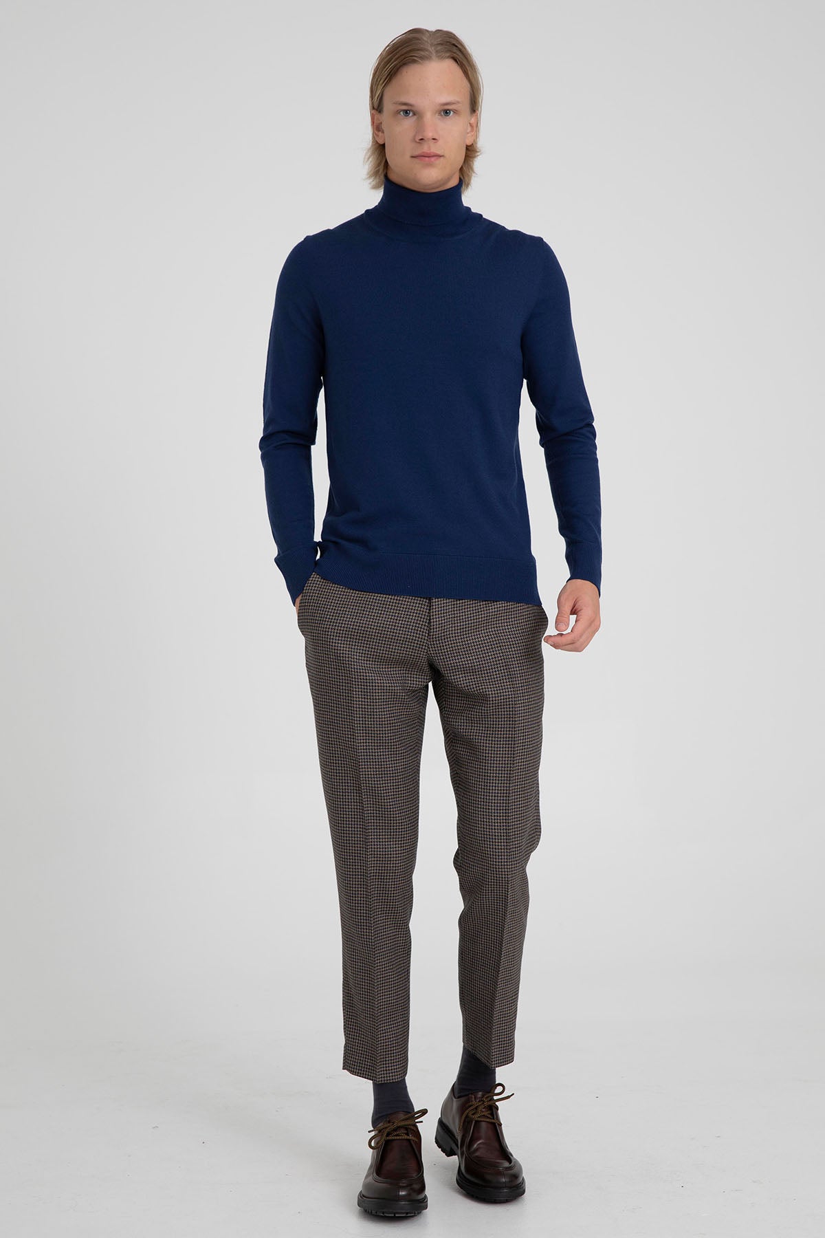 Gran Sasso İnce Örgü Balıkçı Yaka Yün Triko-Libas Trendy Fashion Store