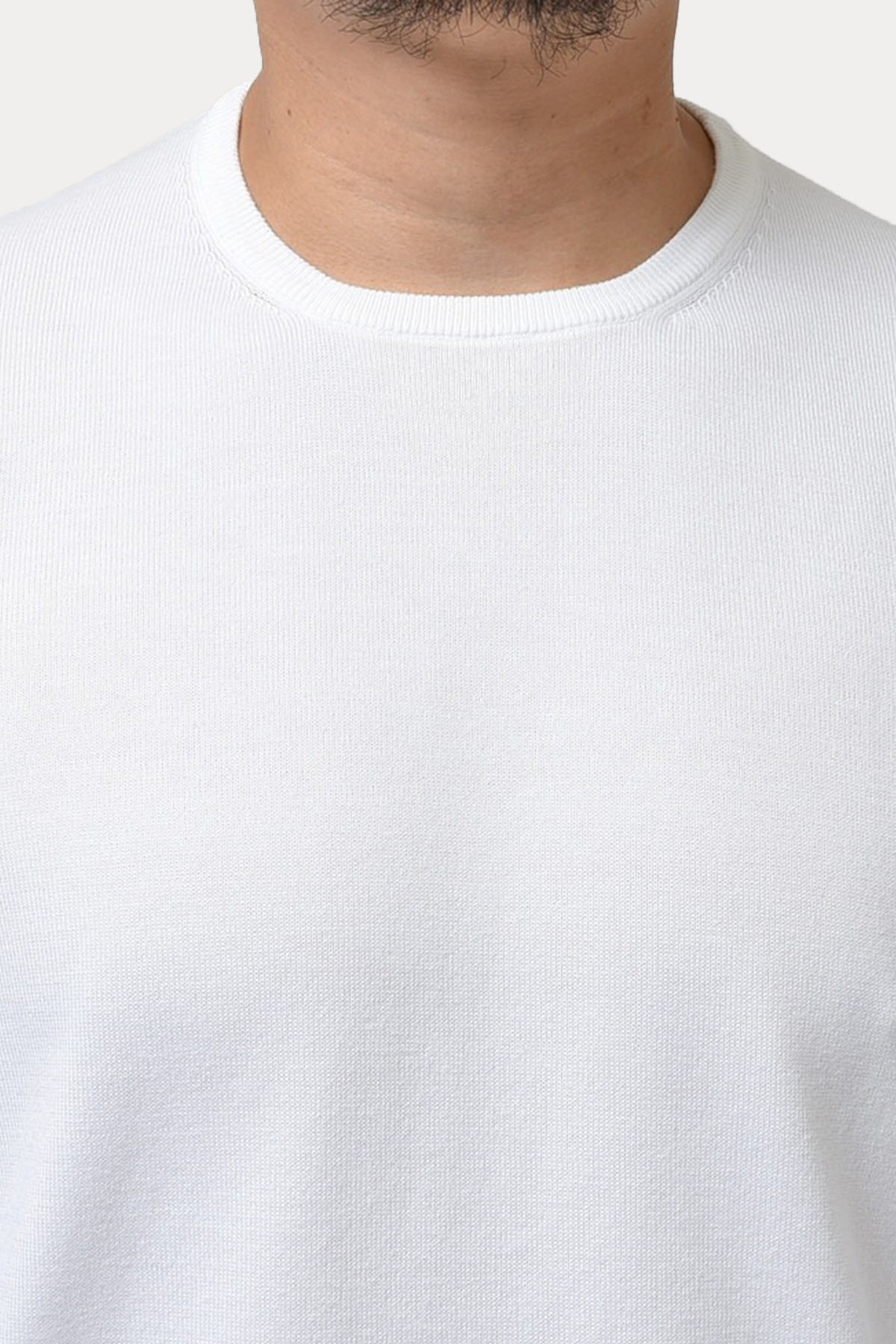 Gran Sasso Yuvarlak Yaka İnce Örgü Triko-Libas Trendy Fashion Store