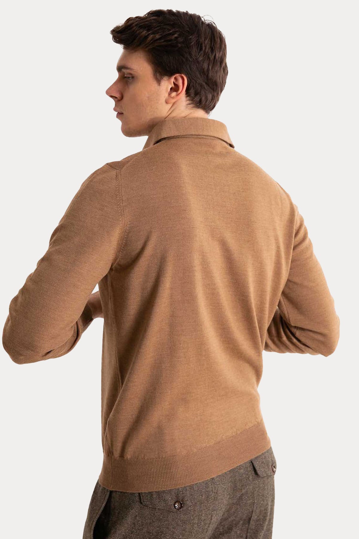 Gran Sasso Düğmeli Polo Yaka Yün Triko-Libas Trendy Fashion Store