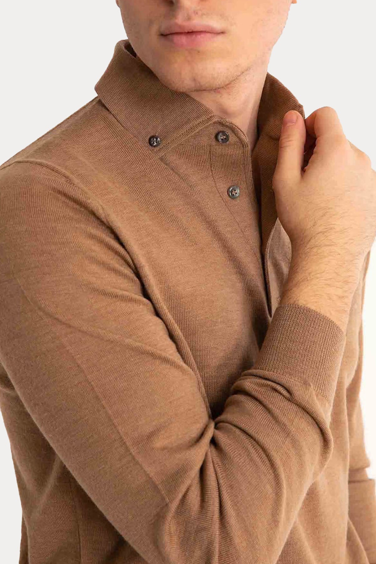 Gran Sasso Düğmeli Polo Yaka Yün Triko-Libas Trendy Fashion Store
