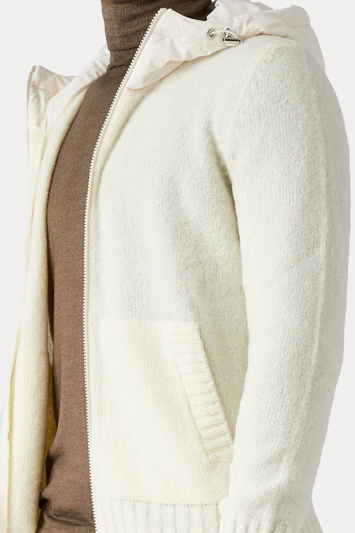 Gran Sasso Kapüşonlu Örgü Yün Triko Ceket-Libas Trendy Fashion Store