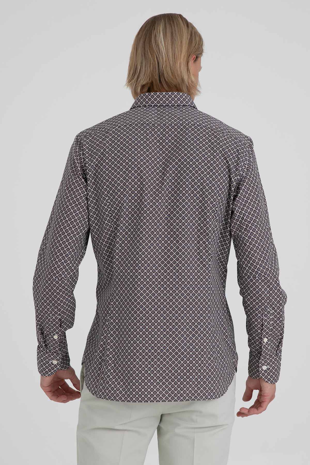 Tintoria Mattei Klasik Yaka Desenli Gömlek-Libas Trendy Fashion Store