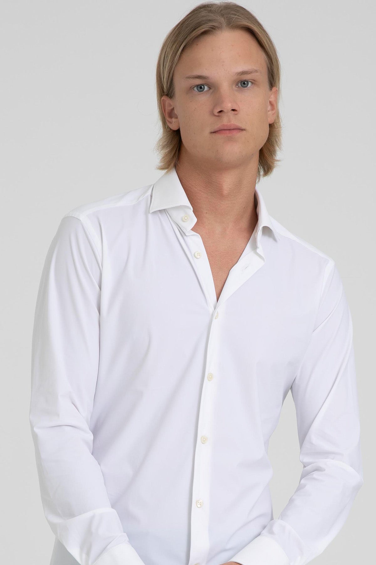 Tintoria Mattei Klasik Yaka Streç Gömlek-Libas Trendy Fashion Store