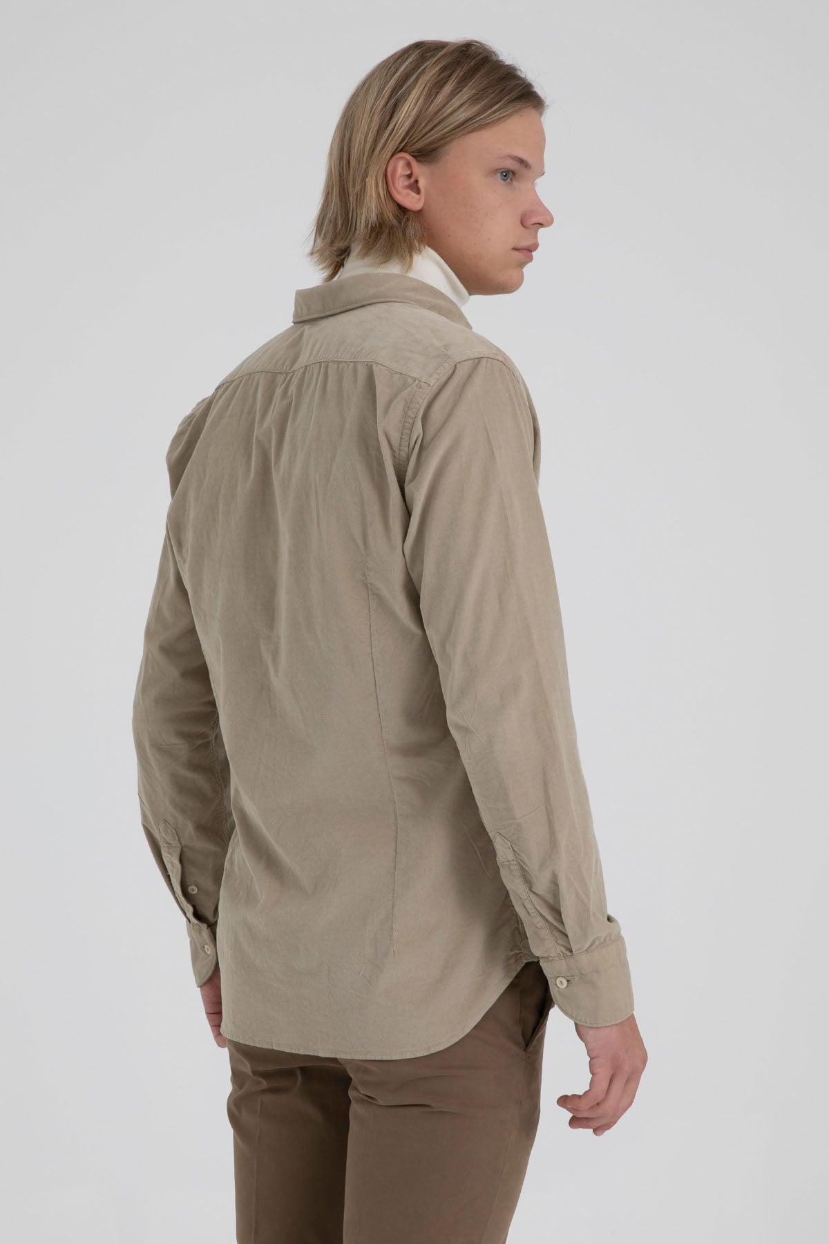 Tintoria Mattei Klasik Yaka Kadife Gömlek-Libas Trendy Fashion Store