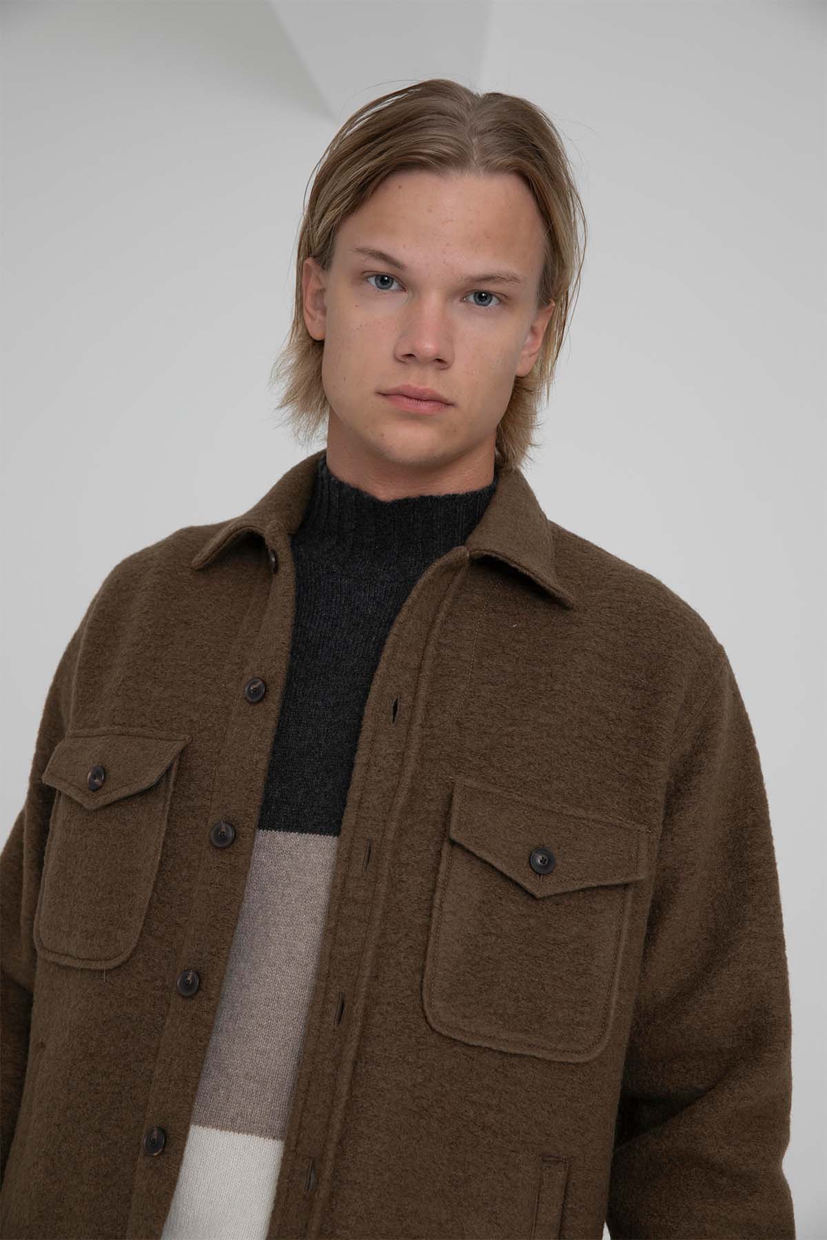 Tintoria Mattei Cepli Yün Ceket-Libas Trendy Fashion Store