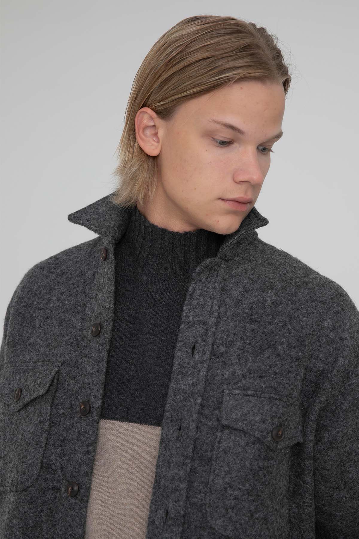 Tintoria Mattei Cepli Yün Ceket-Libas Trendy Fashion Store