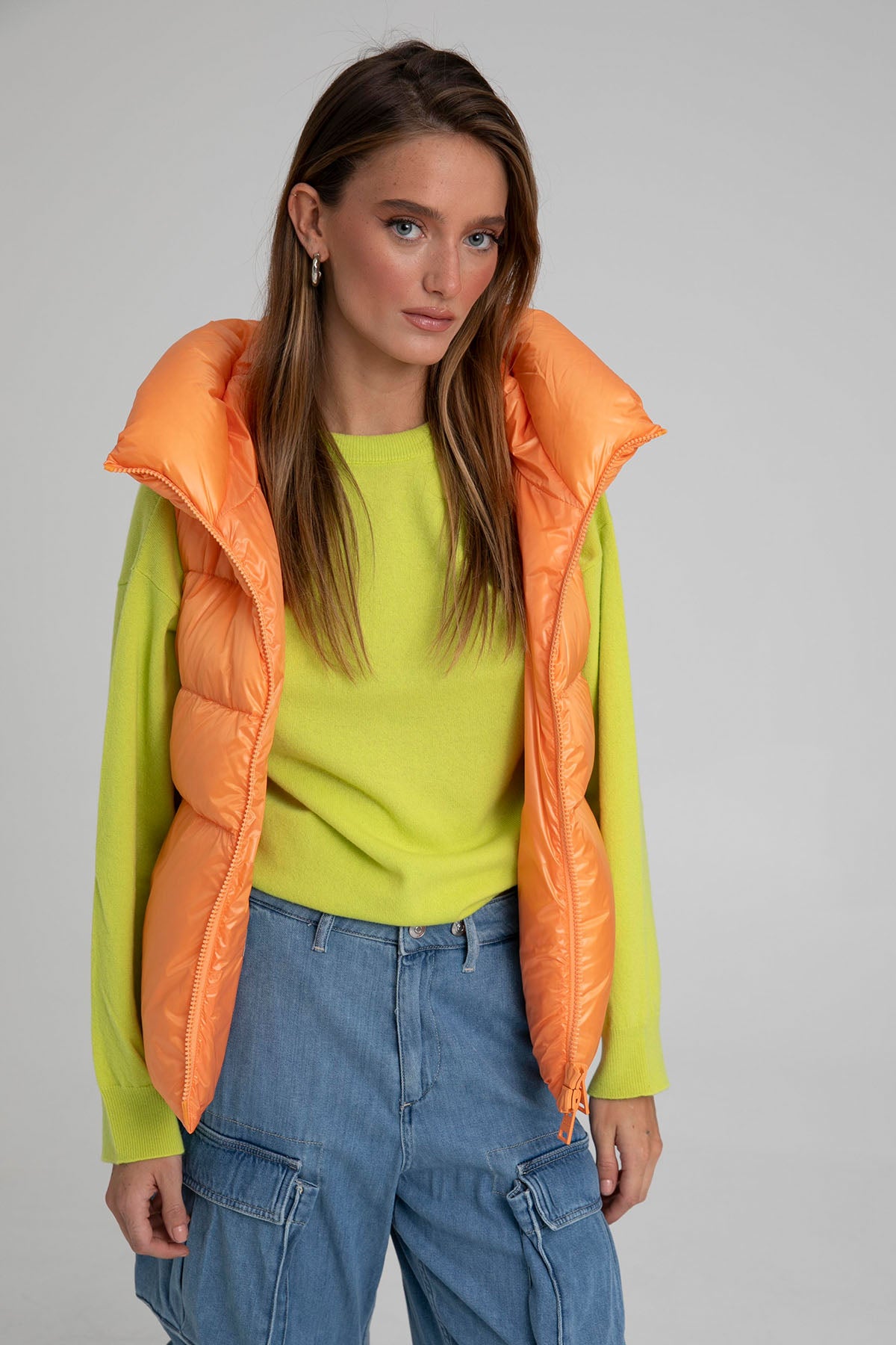 Herno Dik Yaka A Kesim Kapüşonlu Puffer Yelek-Libas Trendy Fashion Store