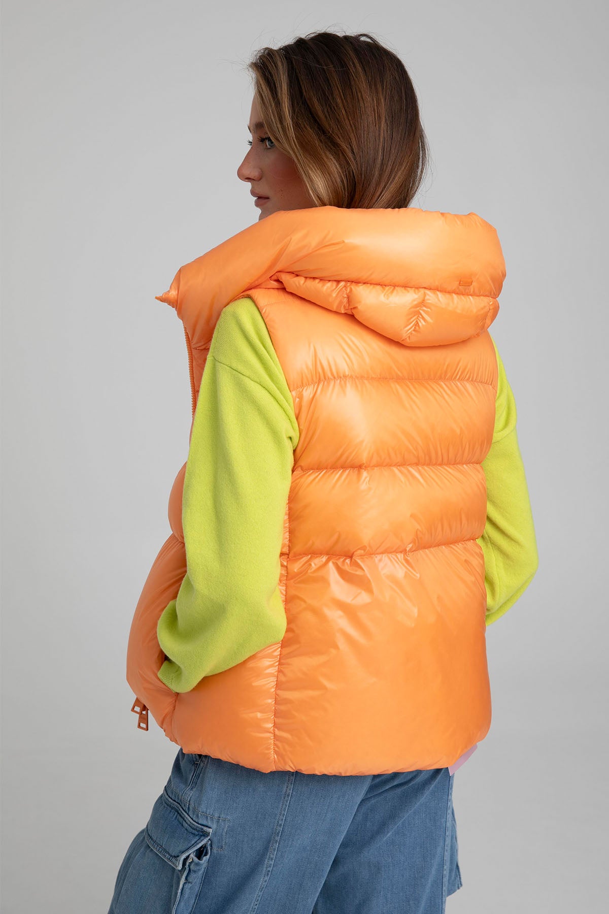 Herno Dik Yaka A Kesim Kapüşonlu Puffer Yelek-Libas Trendy Fashion Store