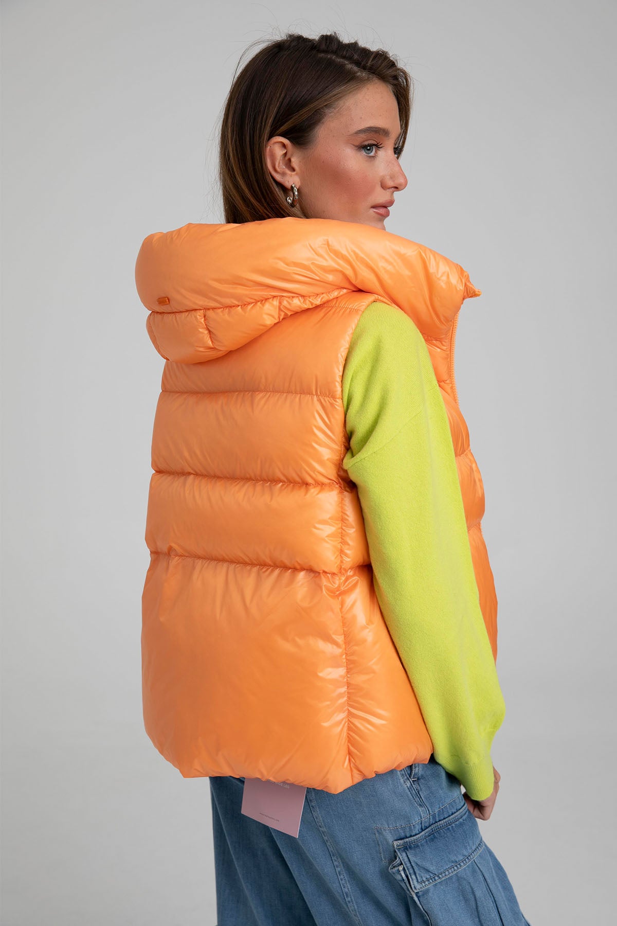 Herno Dik Yaka A Kesim Kapüşonlu Puffer Yelek-Libas Trendy Fashion Store